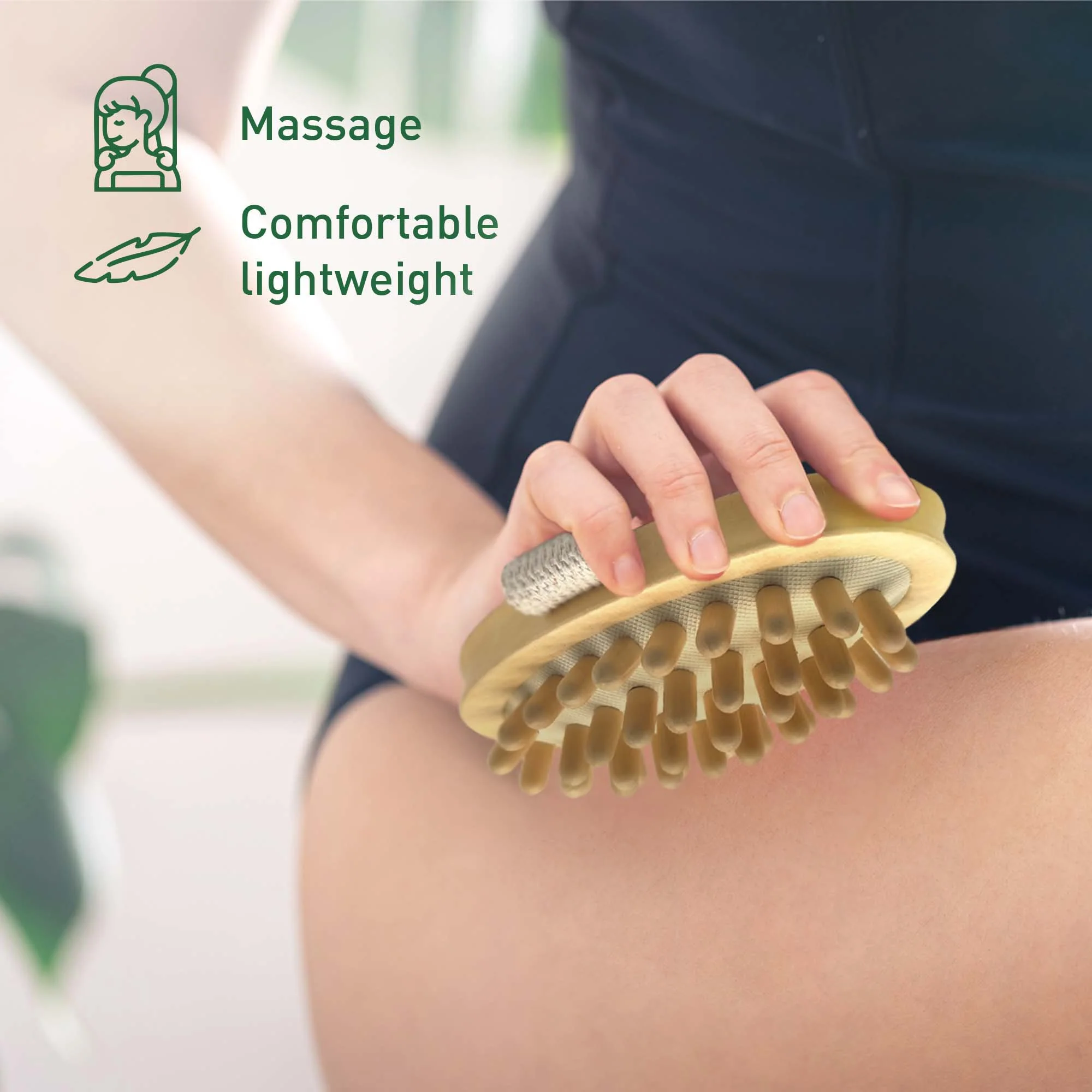 Pursonic Rubber Massager with Lotus Wooden Handle - Image 2