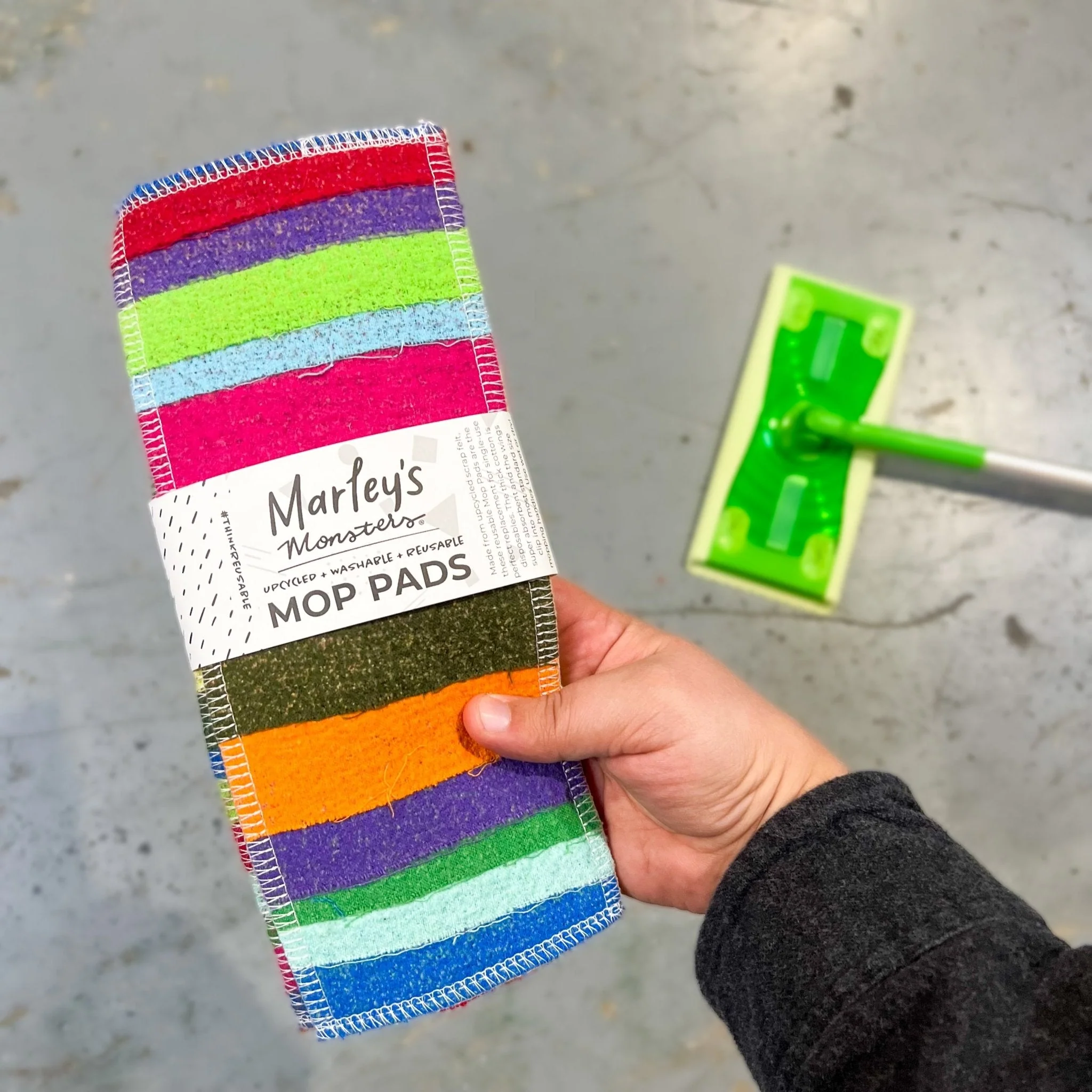 Marley's Monsters Scrap Felt Mop Pads: Set of 2 - Image 2