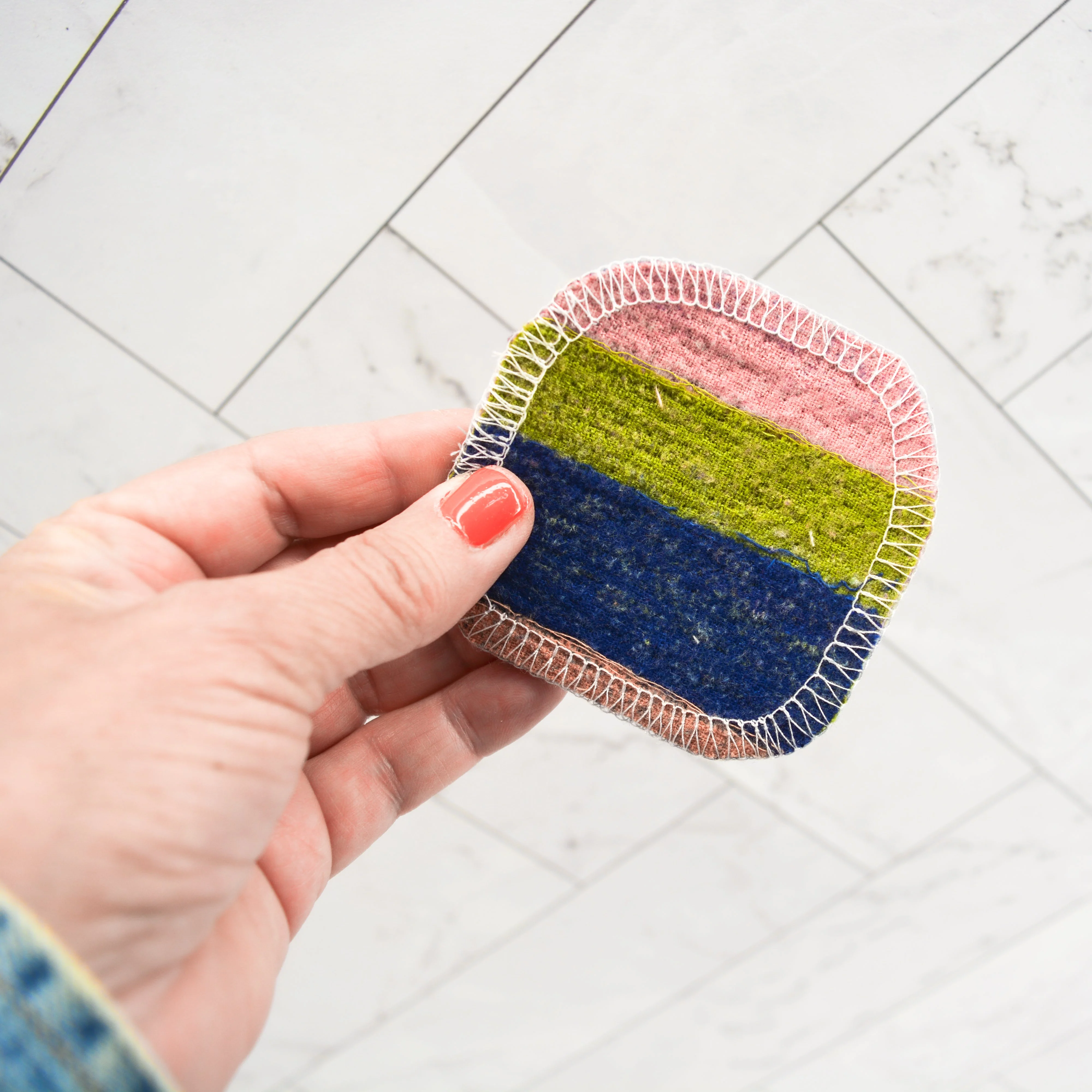 Marley's Monsters Scrap Felt Polish Pads: Set of 4 - Earthy Rainbow - Image 2