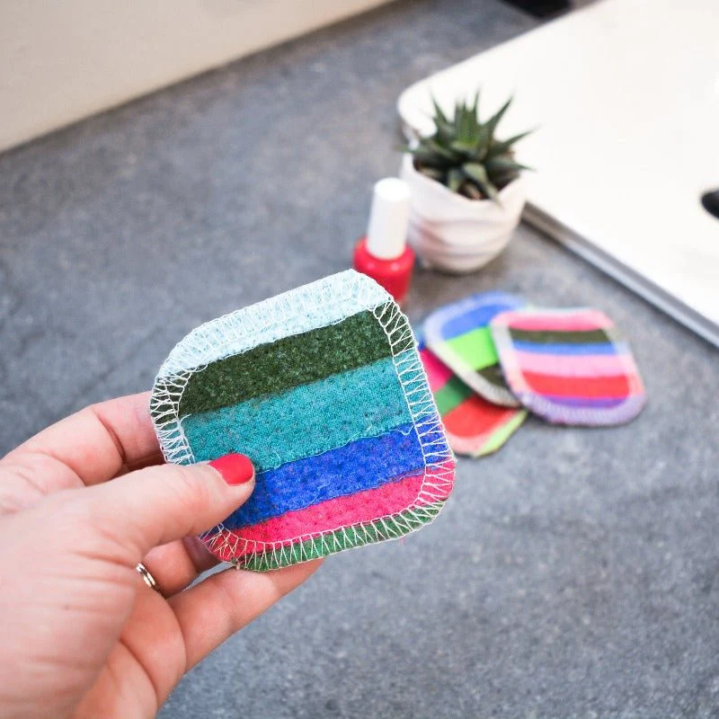 Marley's Monsters Scrap Felt Polish Pads: Set of 4 - Zero Waste Upcycled - Image 4