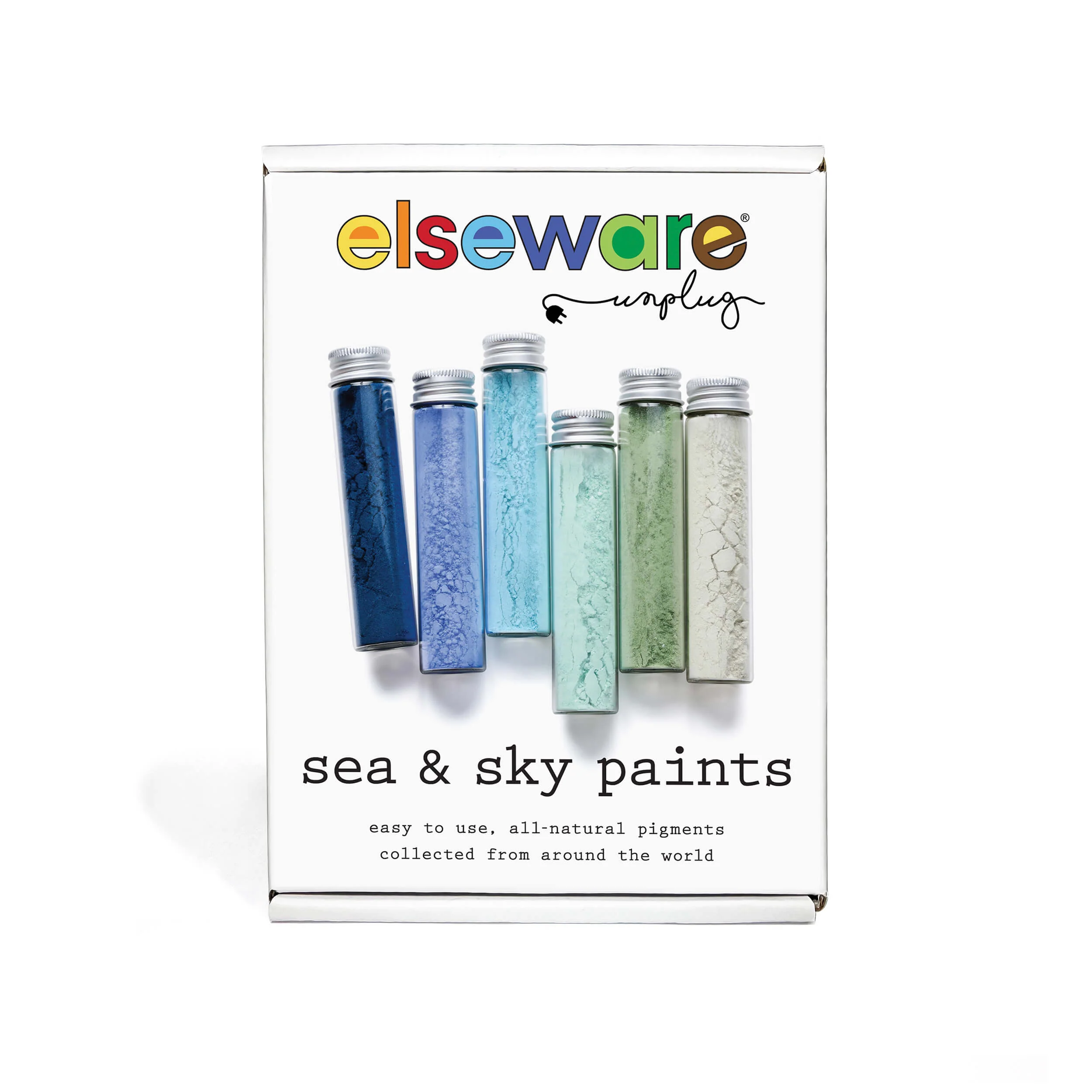 Elseware Unplug Sea & Sky Paint Set – Non-Toxic Earth Pigments (15–17g per Vial)