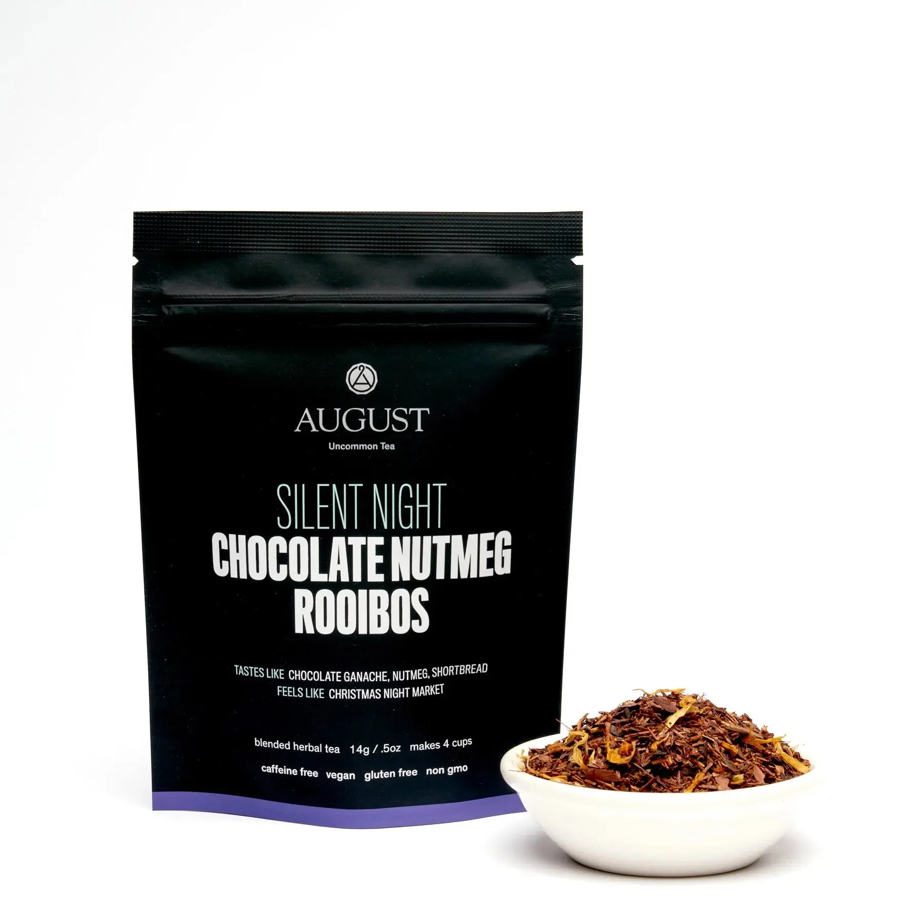 August Uncommon Tea Silent Night - Chocolate Nutmeg Rooibos (Caffeine Free) - Image 4