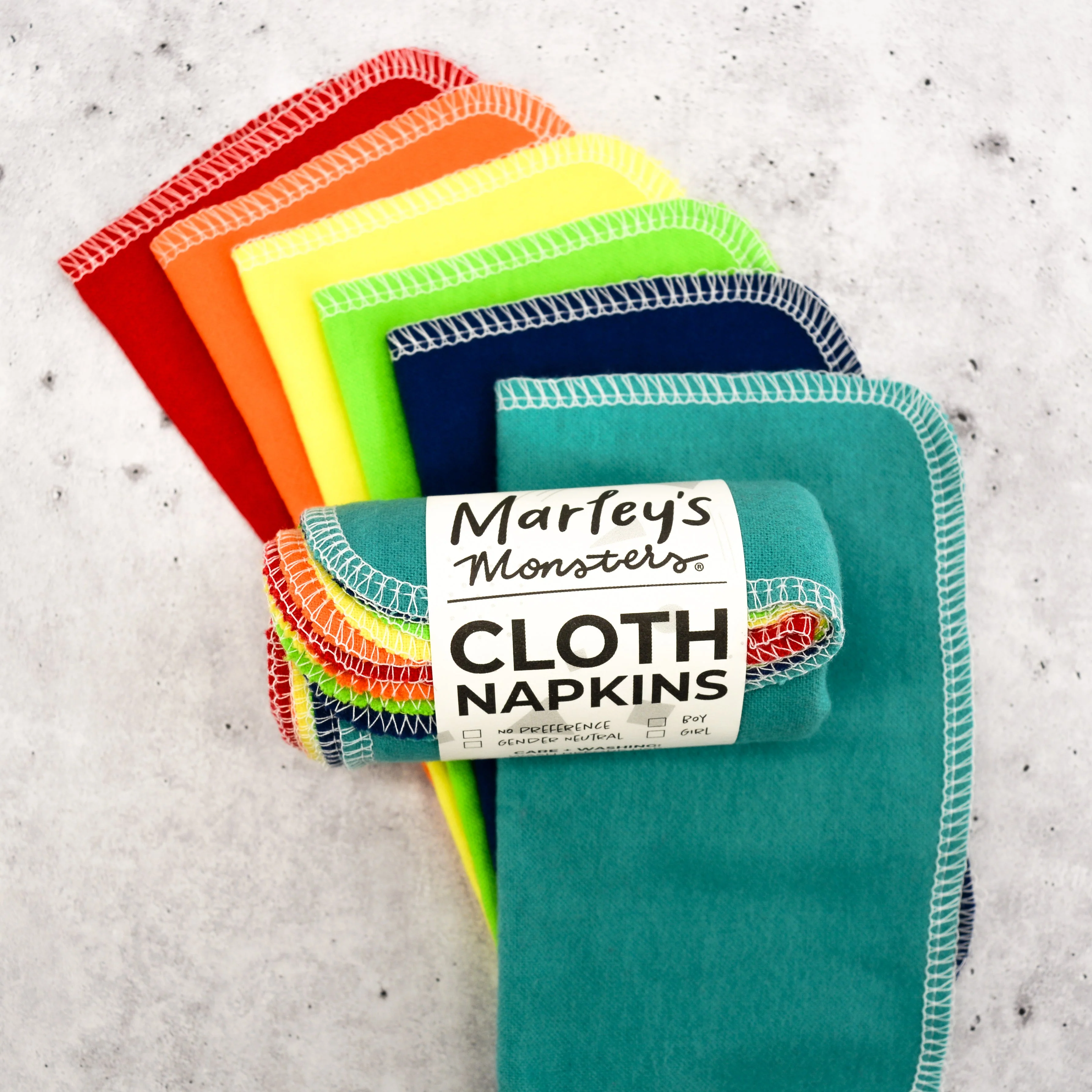 Marley's Monsters Small Cloth Napkins: Color Mixes - Image 14