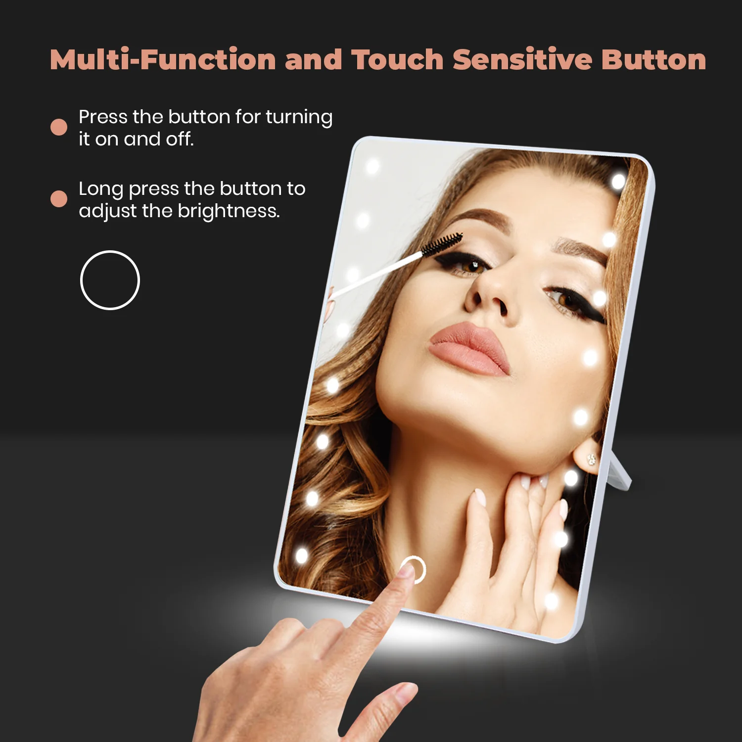 Pursonic Smart Mirror Touchscreen Makeup Vanity - Image 3
