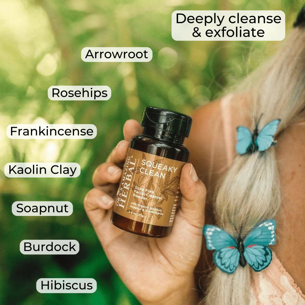 Ora's Amazing Herbal Squeaky Clean, Soap Free Facial Exfoliating Cleansing Powder - Image 4
