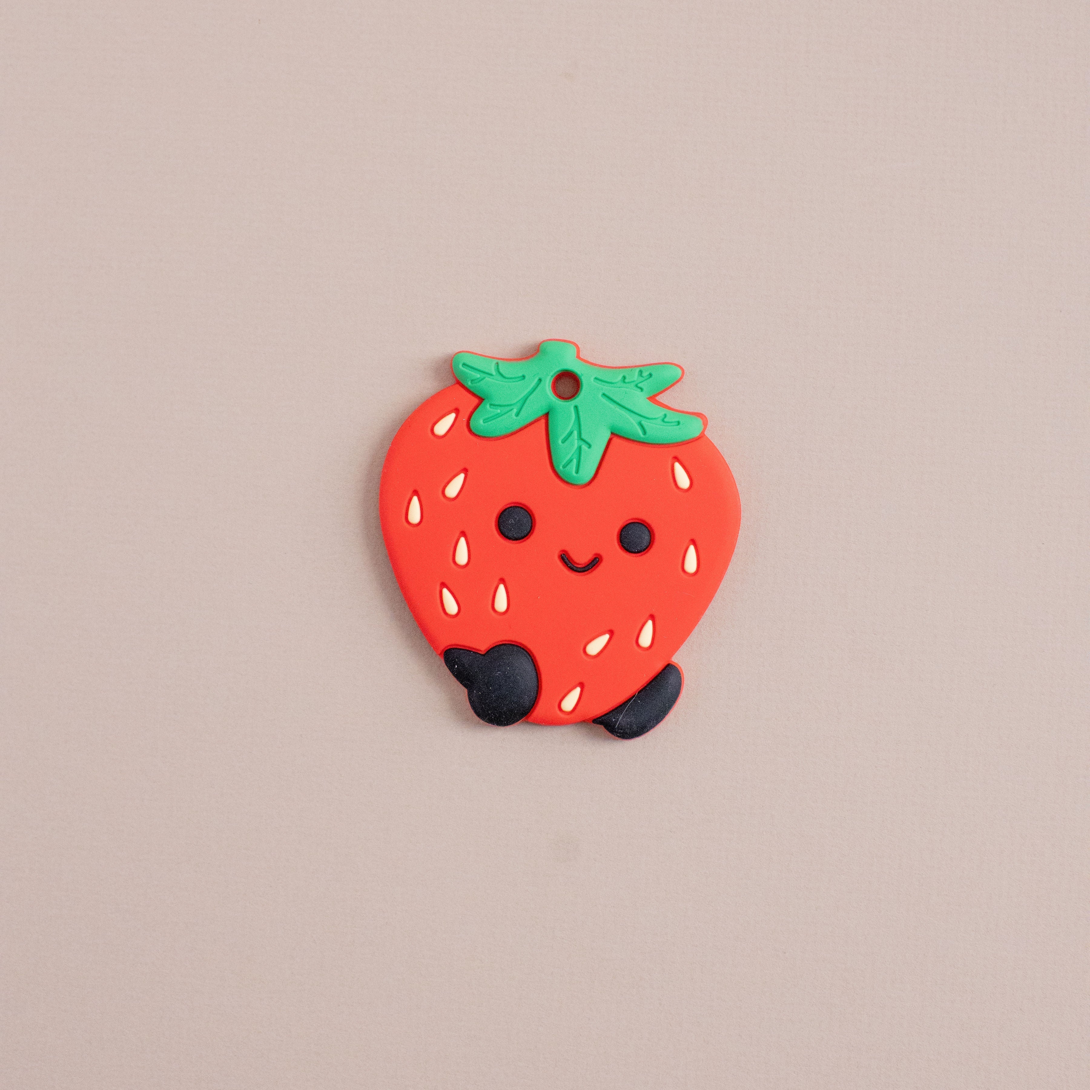 Three Hearts Strawberry Silicone Teether - Image 2