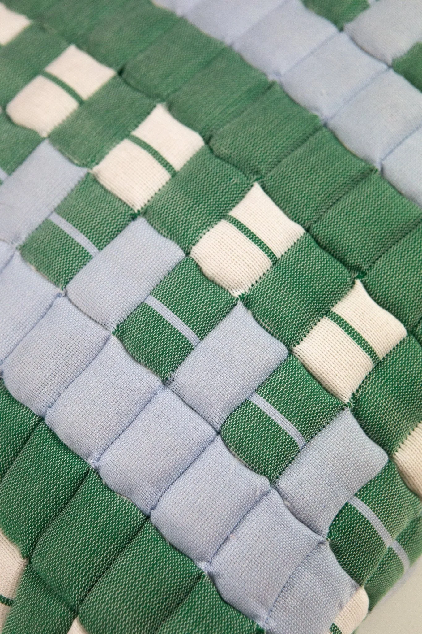 Archive New York Sujani Quilted Pillow - Blue & Green - Image 3