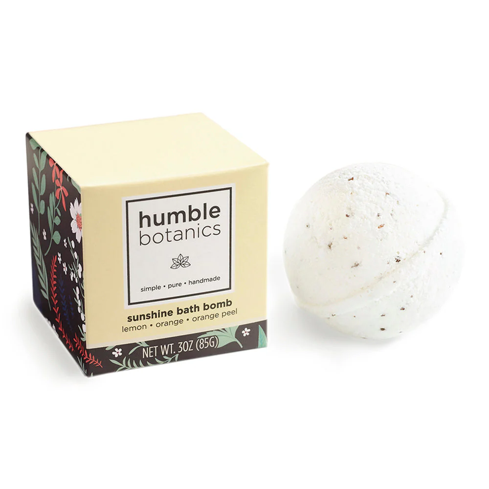 Humble Organics Sunshine Bath Bomb – Lemon, Orange & Orange Peel Energy