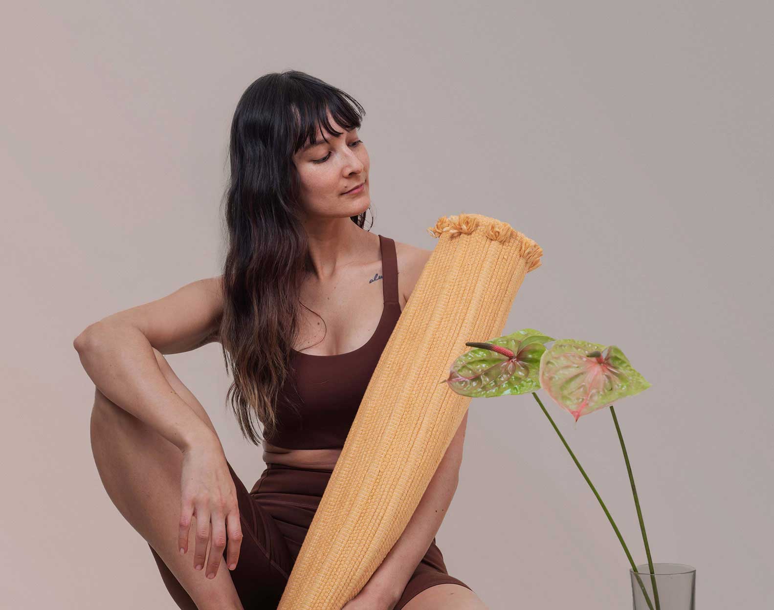 Oko Living Sunstone - Naturally Dyed Herbal Yoga Mat - Image 3