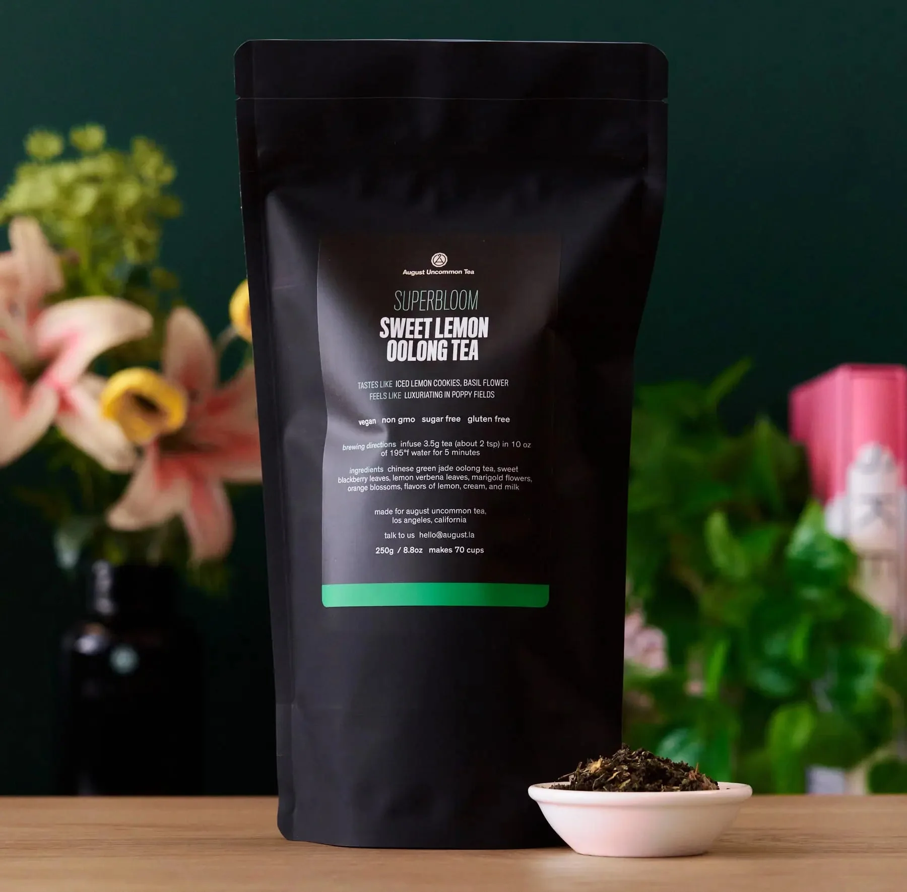 August Uncommon Tea Superbloom - Sweet Lemon Oolong Green Tea - Image 3