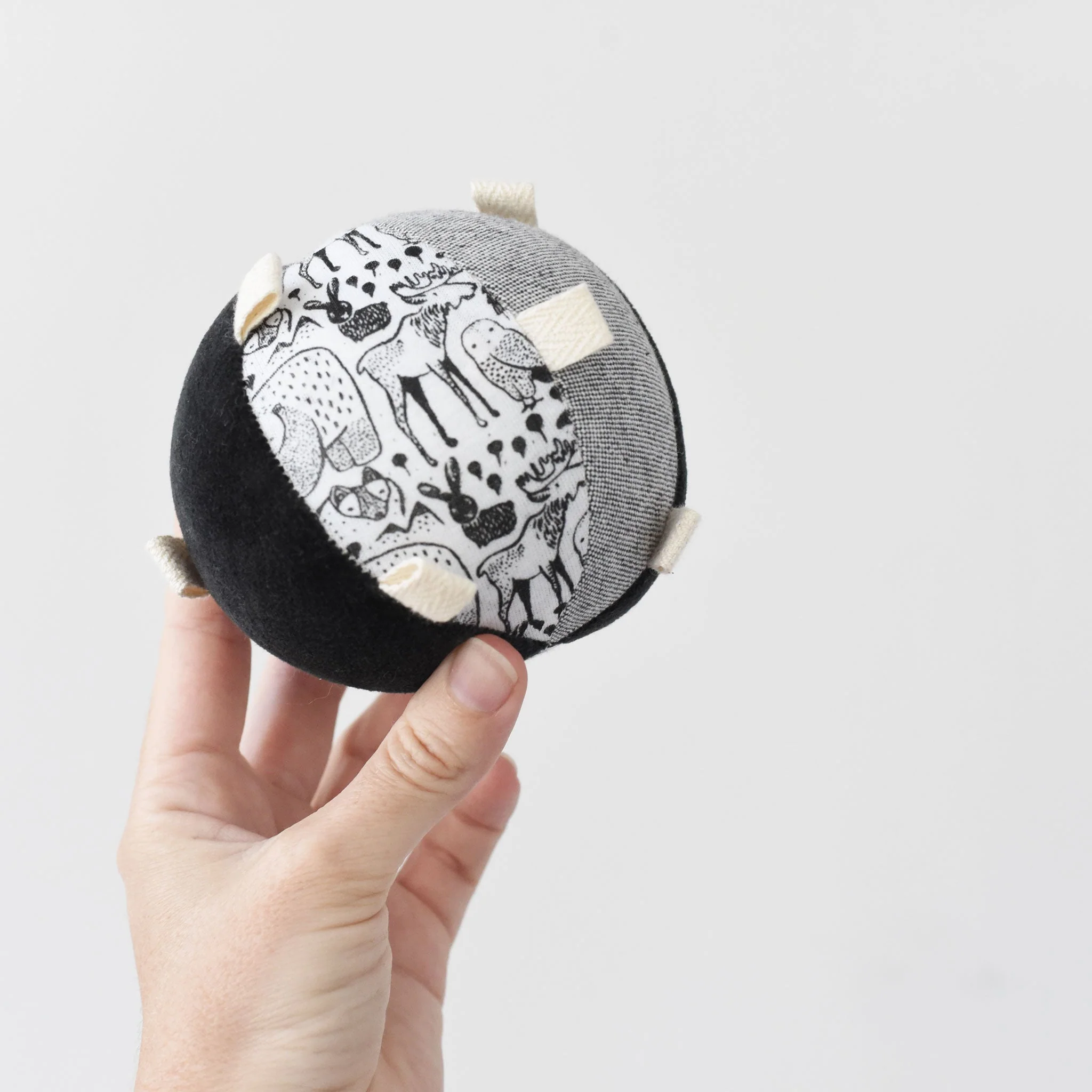 Wee Gallery Taggy Ball with Rattle - Nordic - Image 5