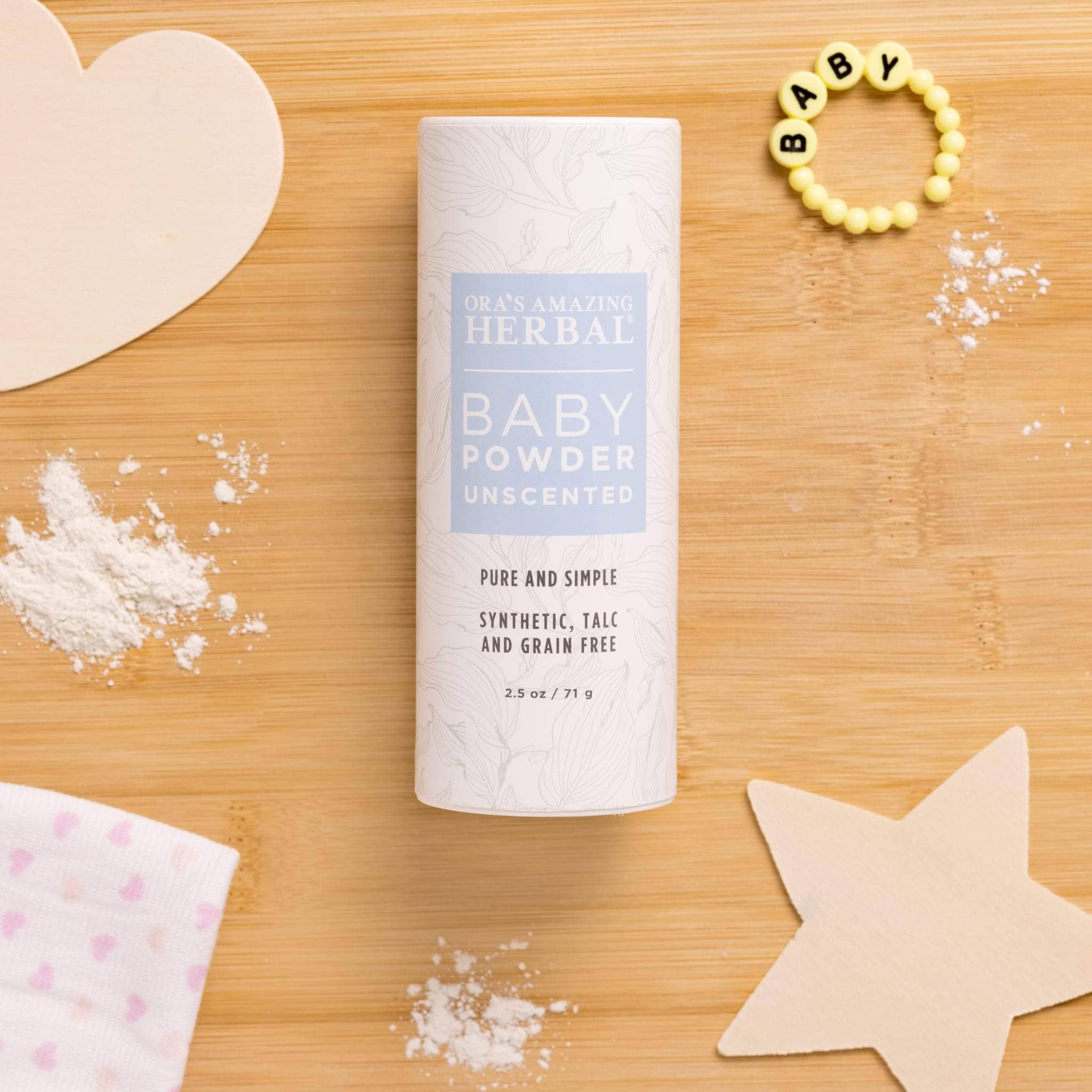 Ora's Amazing Herbal Talc Free Baby Powder, Unscented, Corn Free - Image 2