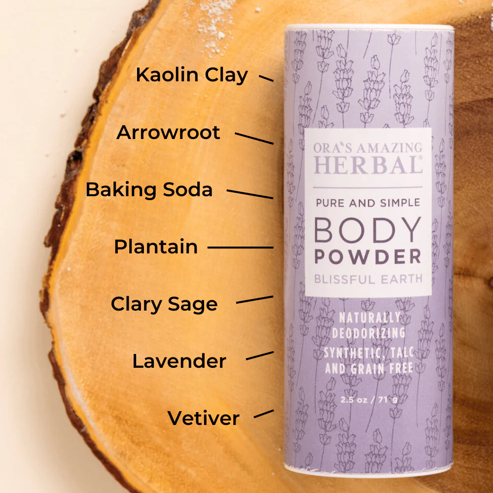Ora's Amazing Herbal Talc Free Body Powder, Blissful Earth Lavender Scent - Image 5