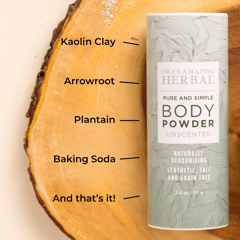 Ora's Amazing Herbal Talc Free Body Powder, Unscented - Image 5