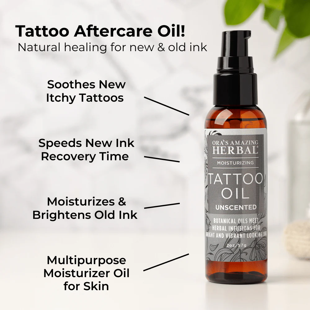 Ora's Amazing Herbal Tattoo Oil, Natural Tattoo Aftercare - Image 2