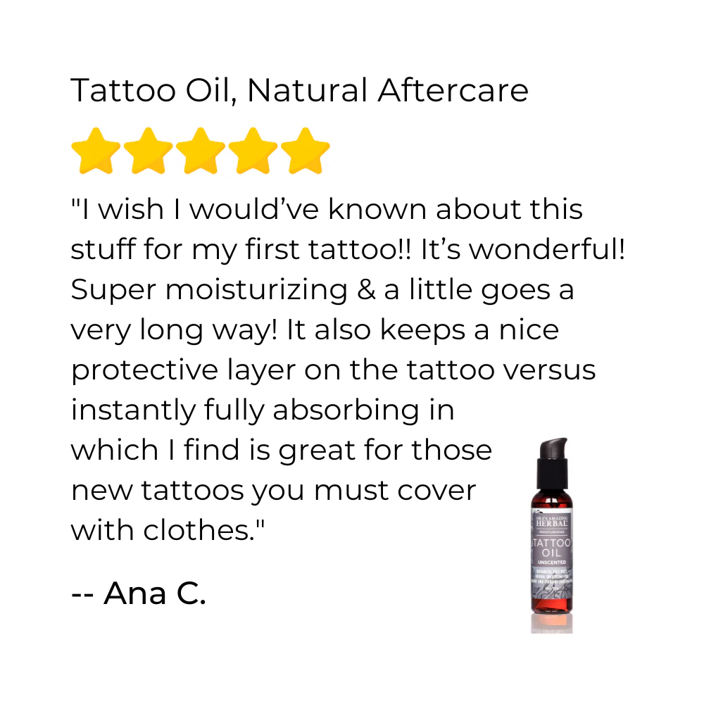 Ora's Amazing Herbal Tattoo Oil, Natural Tattoo Aftercare - Image 3