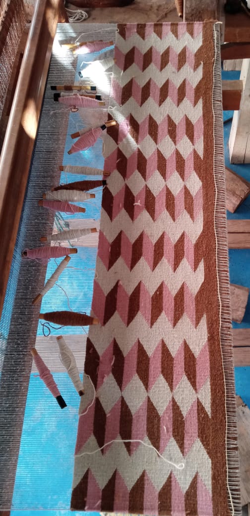 Archive New York Teo Rug in Umber/Pink - Image 6