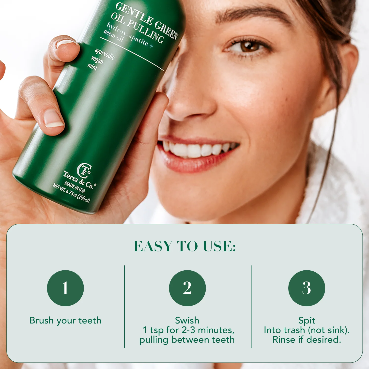Terra & Co.® Oil Pulling Bundle – Gentle Green + Brilliant Black | Ayurvedic Detox, Enamel Protection & Whitening - Image 3