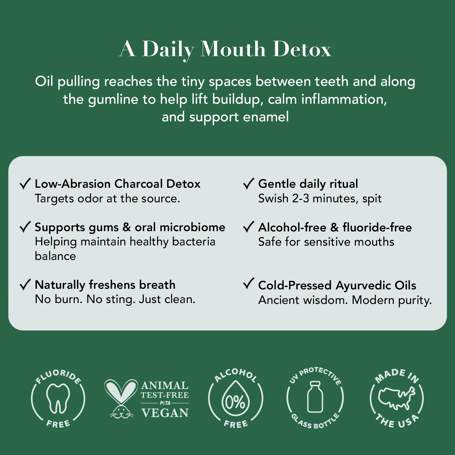 Terra & Co.® Oil Pulling Bundle – Gentle Green + Brilliant Black | Ayurvedic Detox, Enamel Protection & Whitening - Image 4