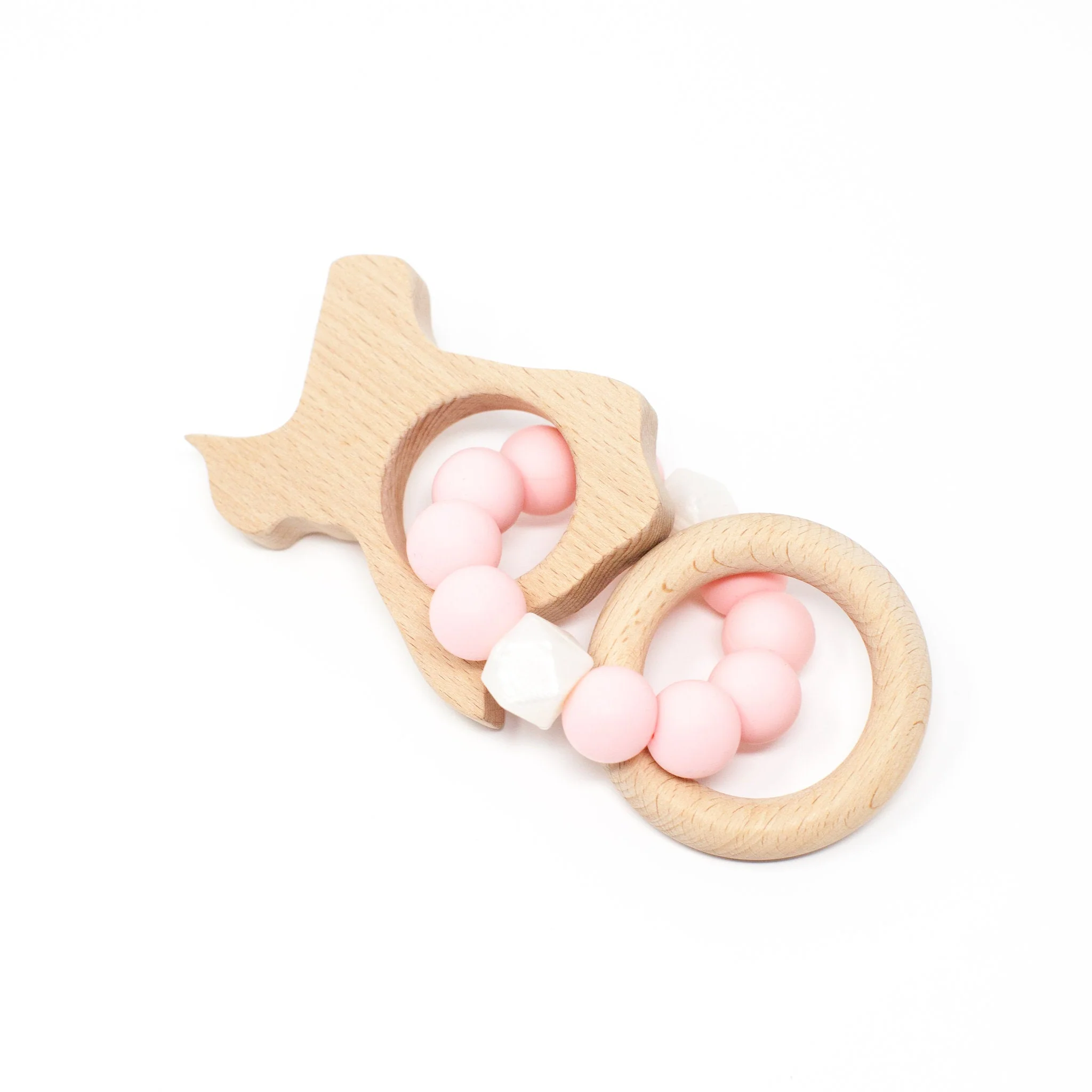 Three Hearts Texas Rattle - Beech Wood & Food Grade Silicone - Image 3