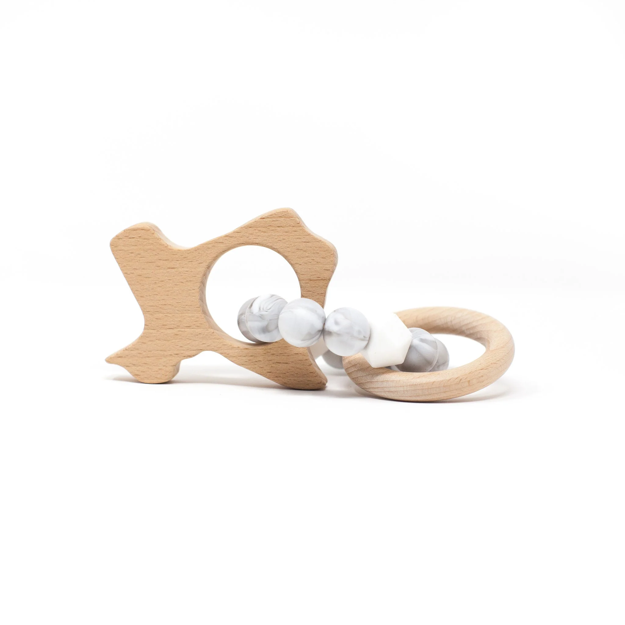 Three Hearts Texas Rattle - Beech Wood & Food Grade Silicone - Image 5