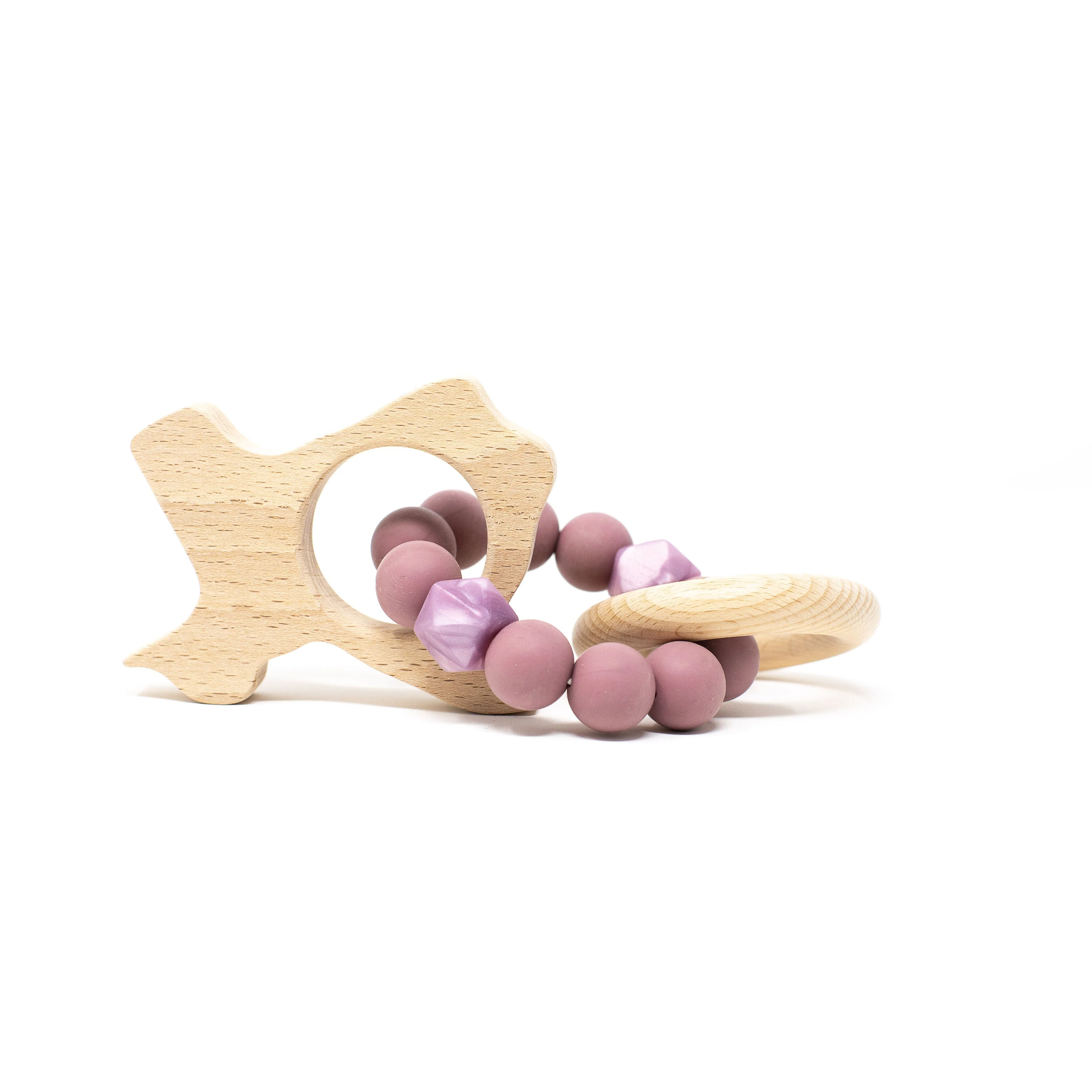 Three Hearts Texas Rattle - Beech Wood & Food Grade Silicone - Image 9