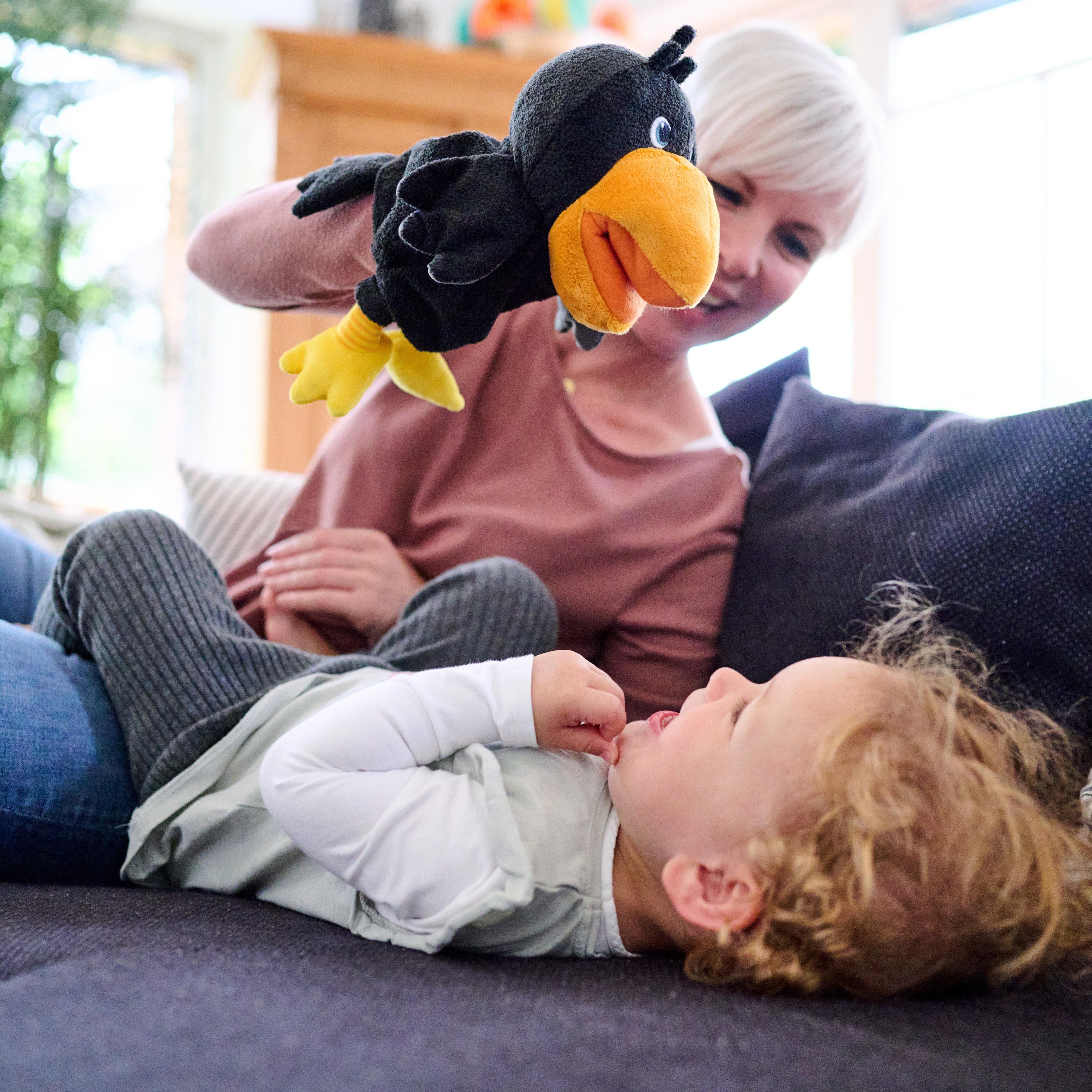 HABA Theo the Raven Glove Puppet - Image 6