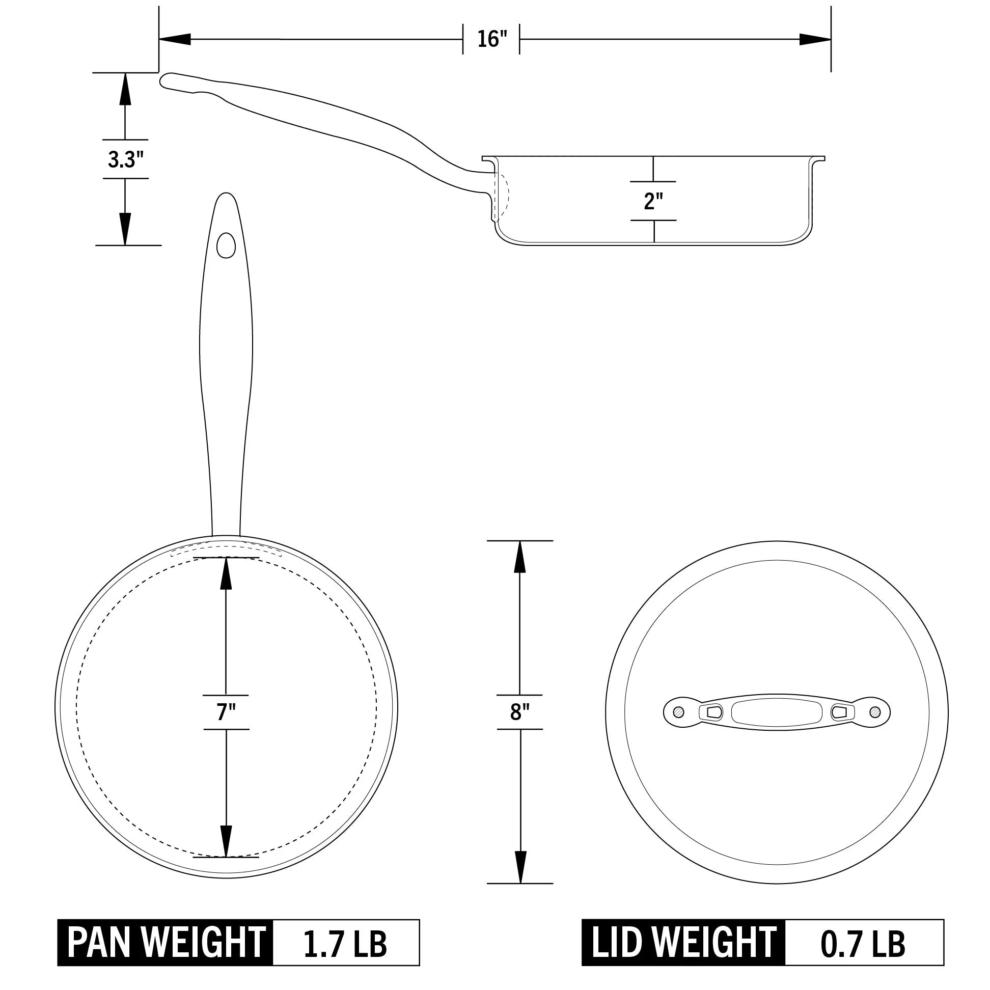 Heritage Steel Titanium Series 1.5 Quart Mini Sauté with Lid - Image 3