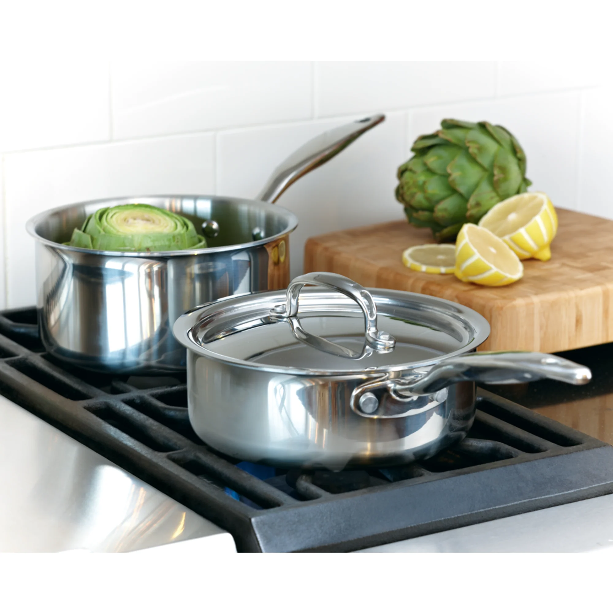 Heritage Steel Titanium Series 2 Quart Saucepan with Lid - Image 3