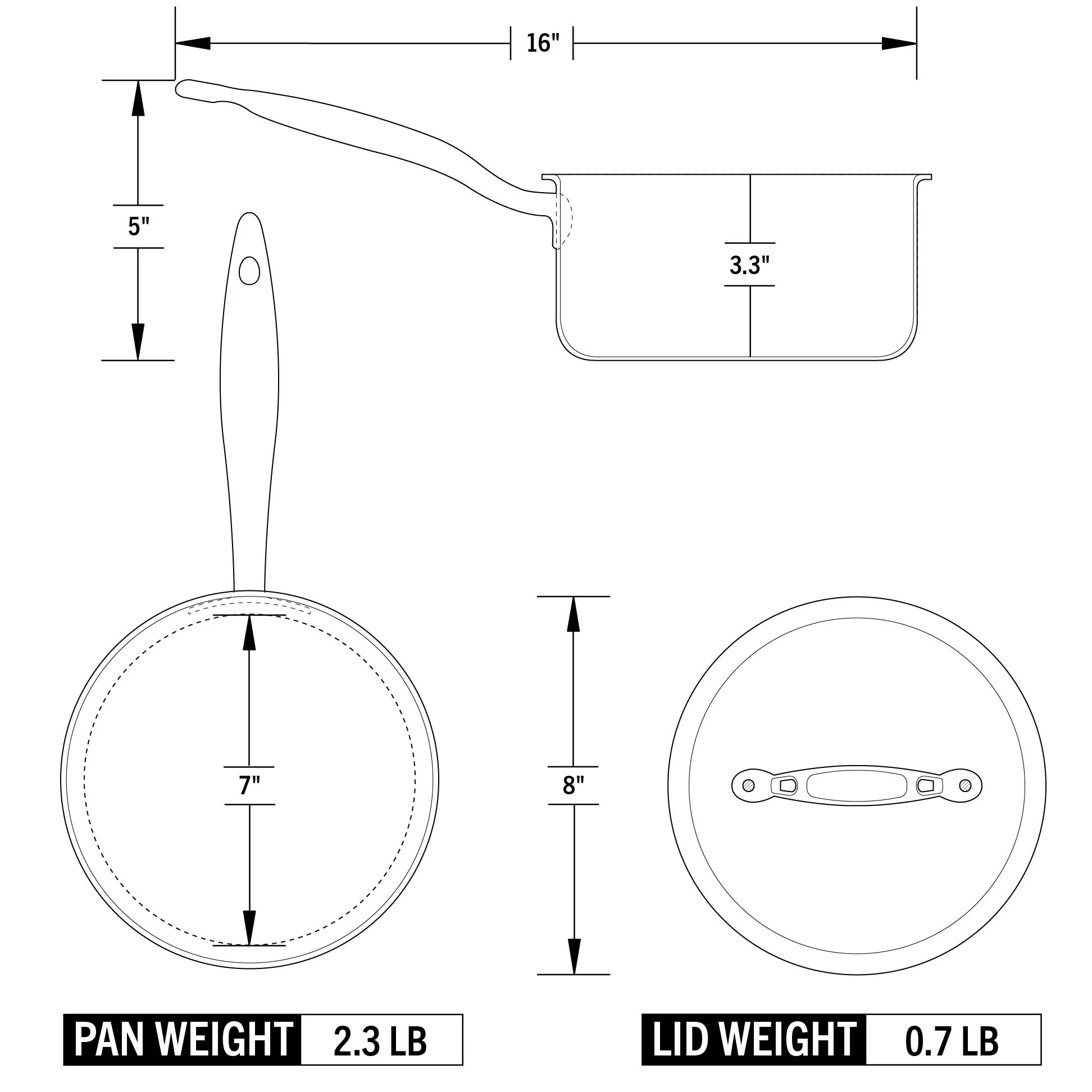 Heritage Steel Titanium Series 3 Quart Saucepan with Lid - Image 4