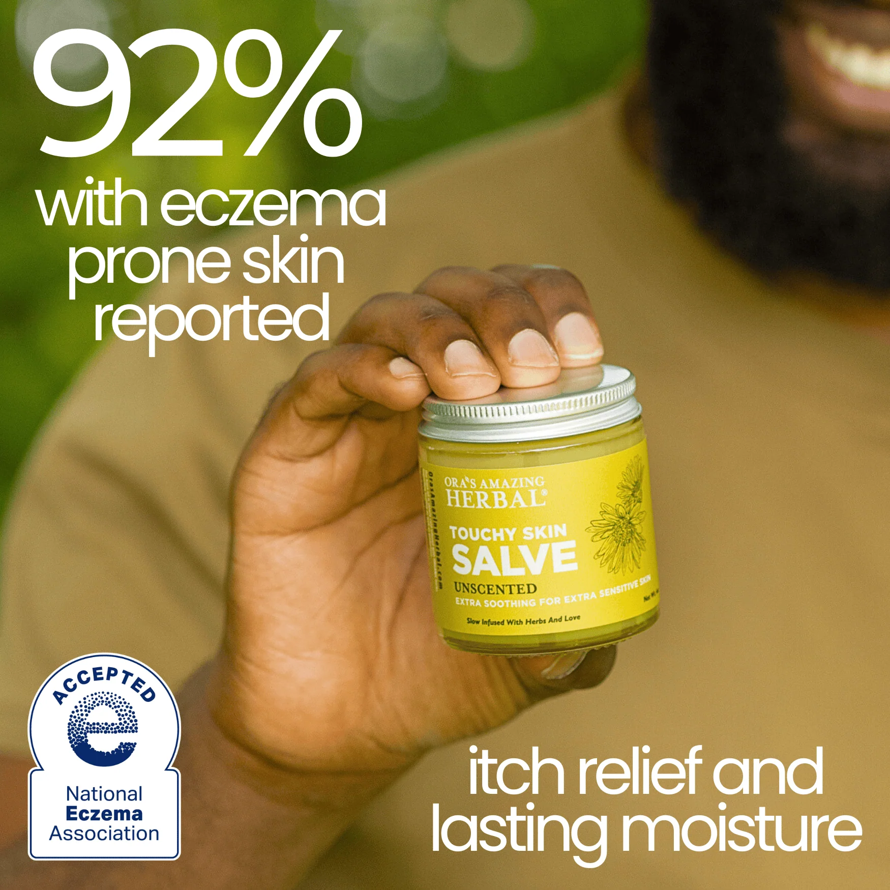 Ora's Amazing Herbal Touchy Skin Salve, Eczema Cream Ointment for Sensitive Skin - Image 3