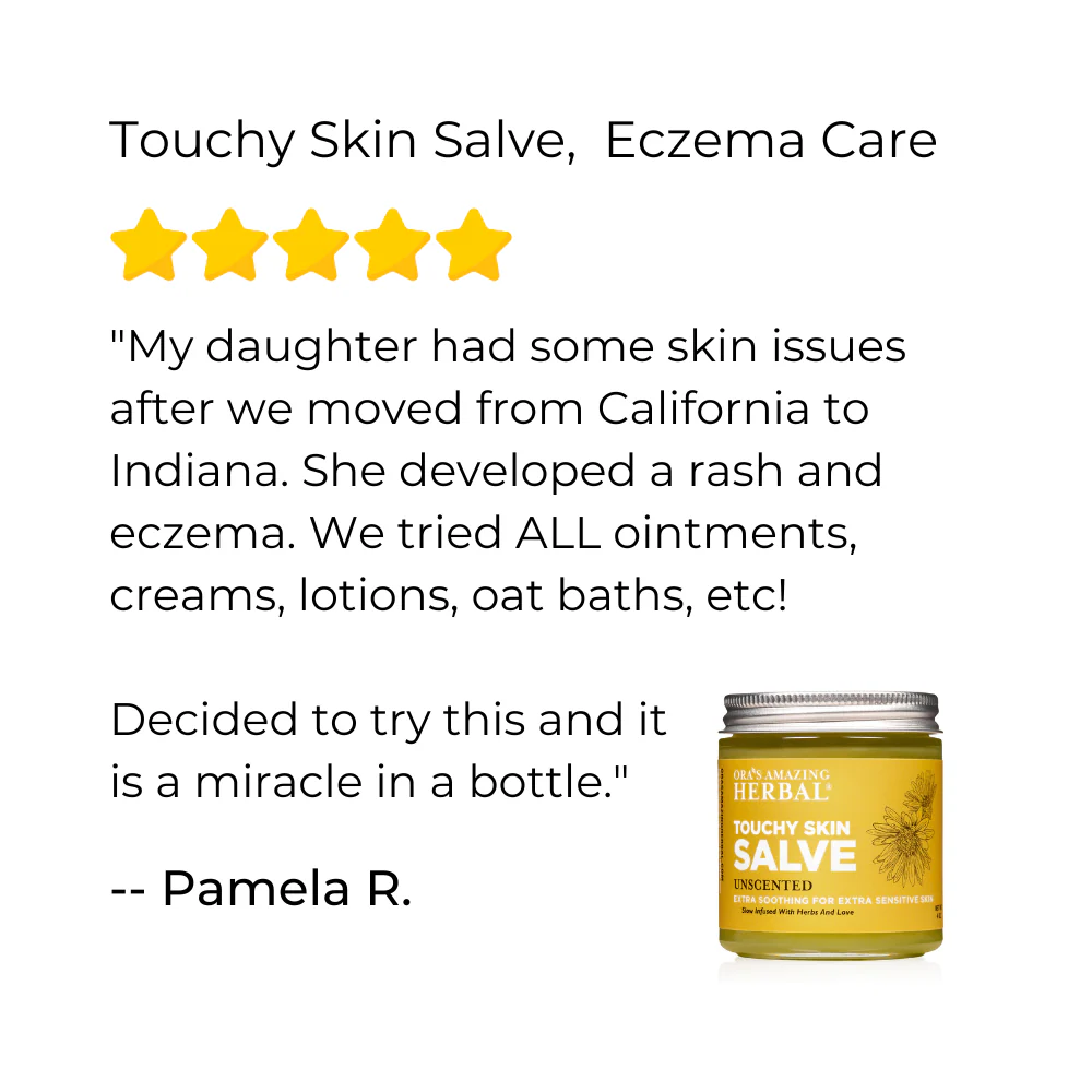 Ora's Amazing Herbal Touchy Skin Salve, Eczema Cream Ointment for Sensitive Skin - Image 4