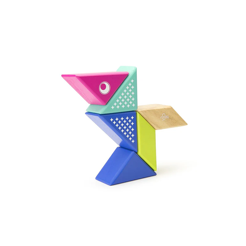 Tegu Travel Pals - Hummingbird Magnetic Wooden Blocks 6 pieces - Image 3