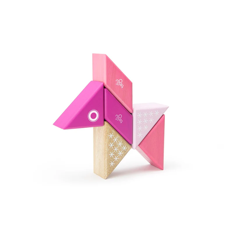 Tegu Travel Pals - Kitty  Magnetic Wooden Blocks  6 pieces - Image 4