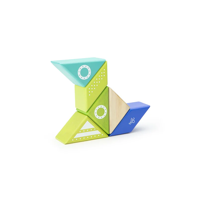 Tegu Travel Pals - Spaceship  Magnetic Wooden Blocks  6 pieces - Image 2