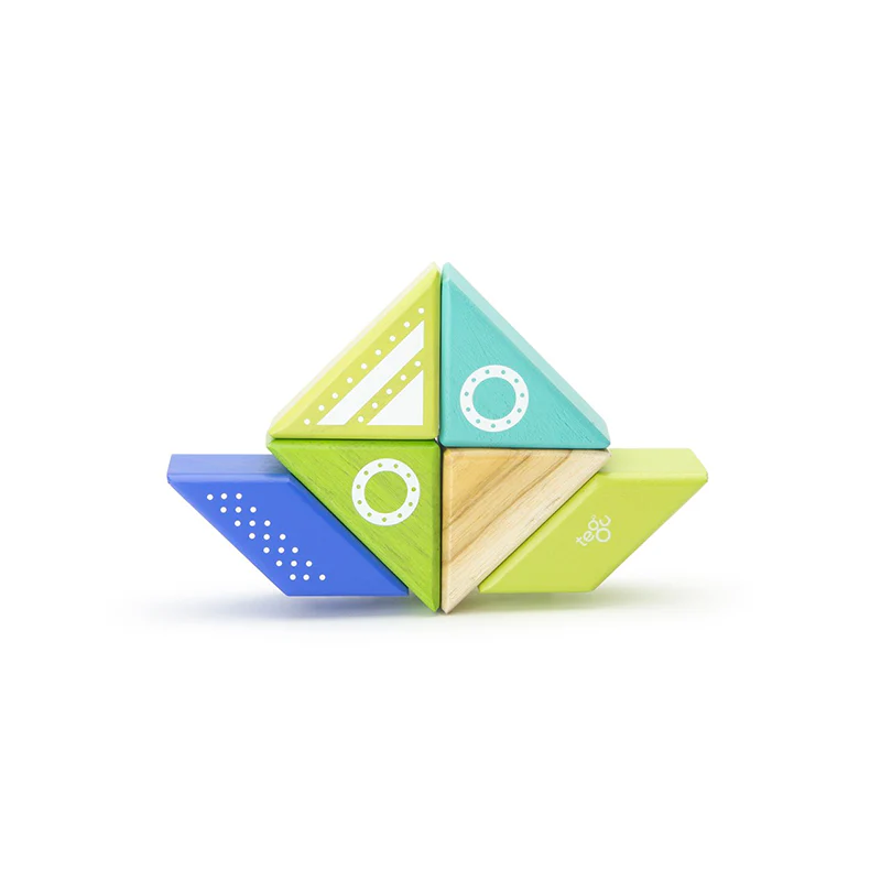 Tegu Travel Pals - Spaceship  Magnetic Wooden Blocks  6 pieces - Image 3