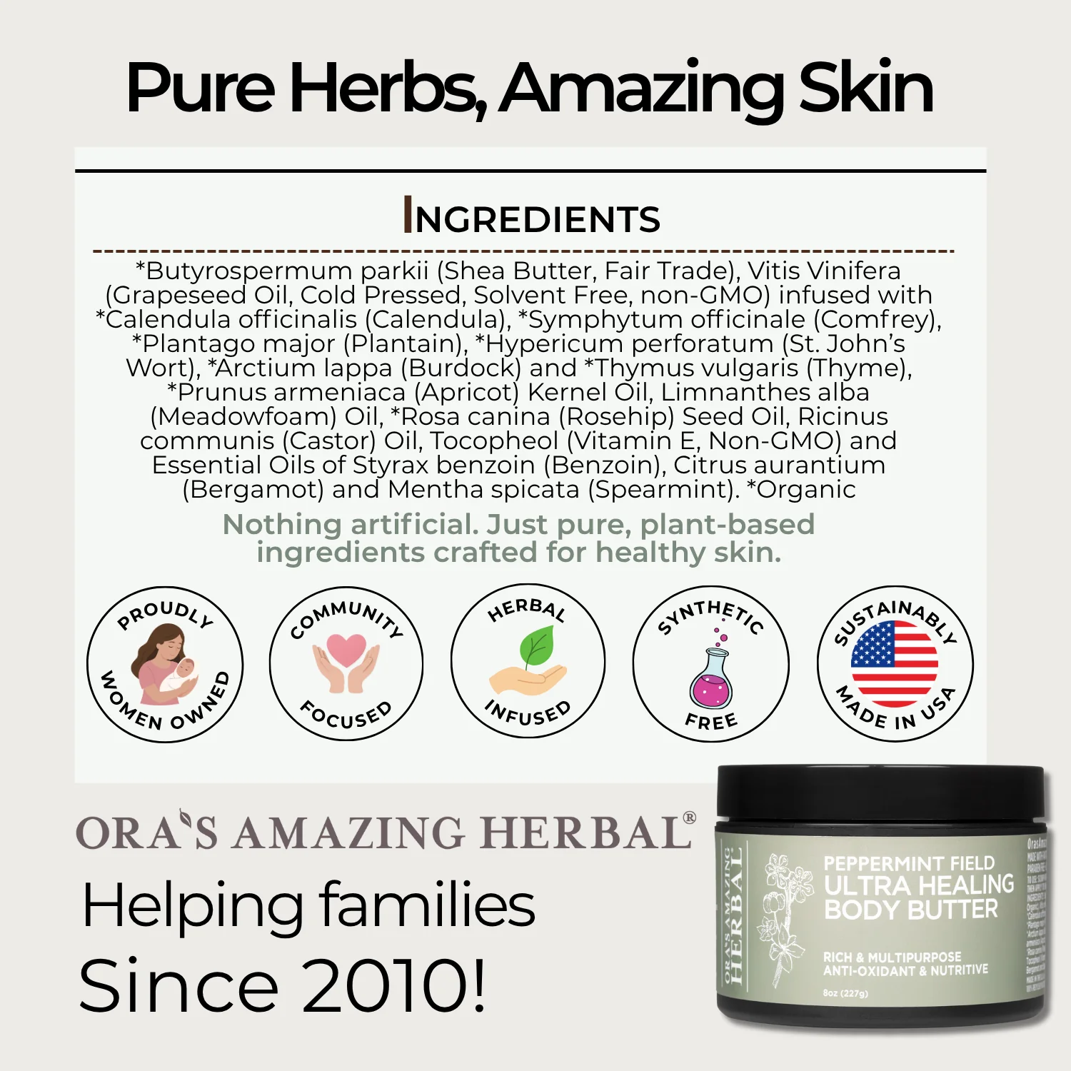 Ora's Amazing Herbal Ultra Healing Body Butter, Peppermint Field - Image 7