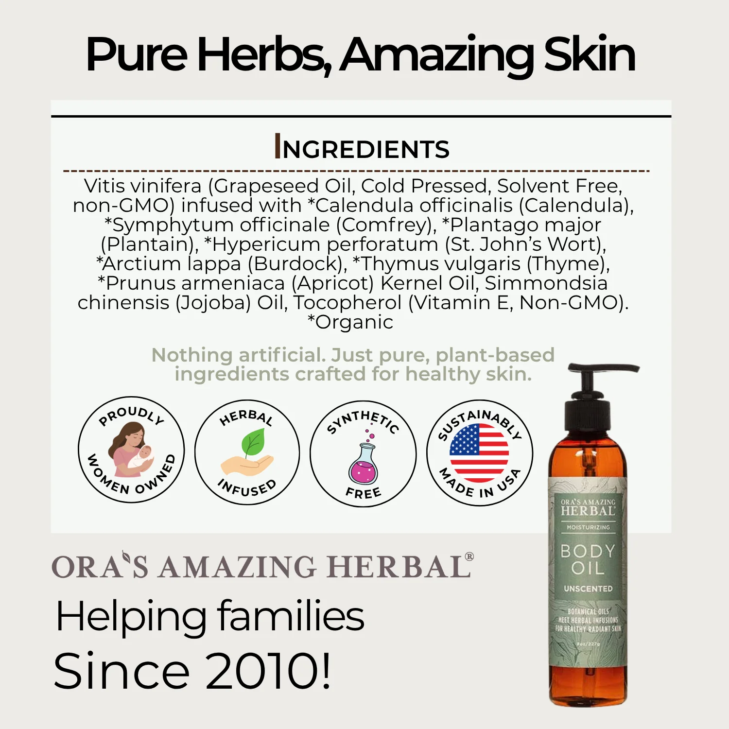Ora's Amazing Herbal Unscented Body & Facial Cleansing Oil - Image 6