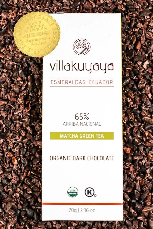 Villakuyaya Organic Dark Chocolate MATCHA GREEN TEA 65% (10 Pack) - Image 2