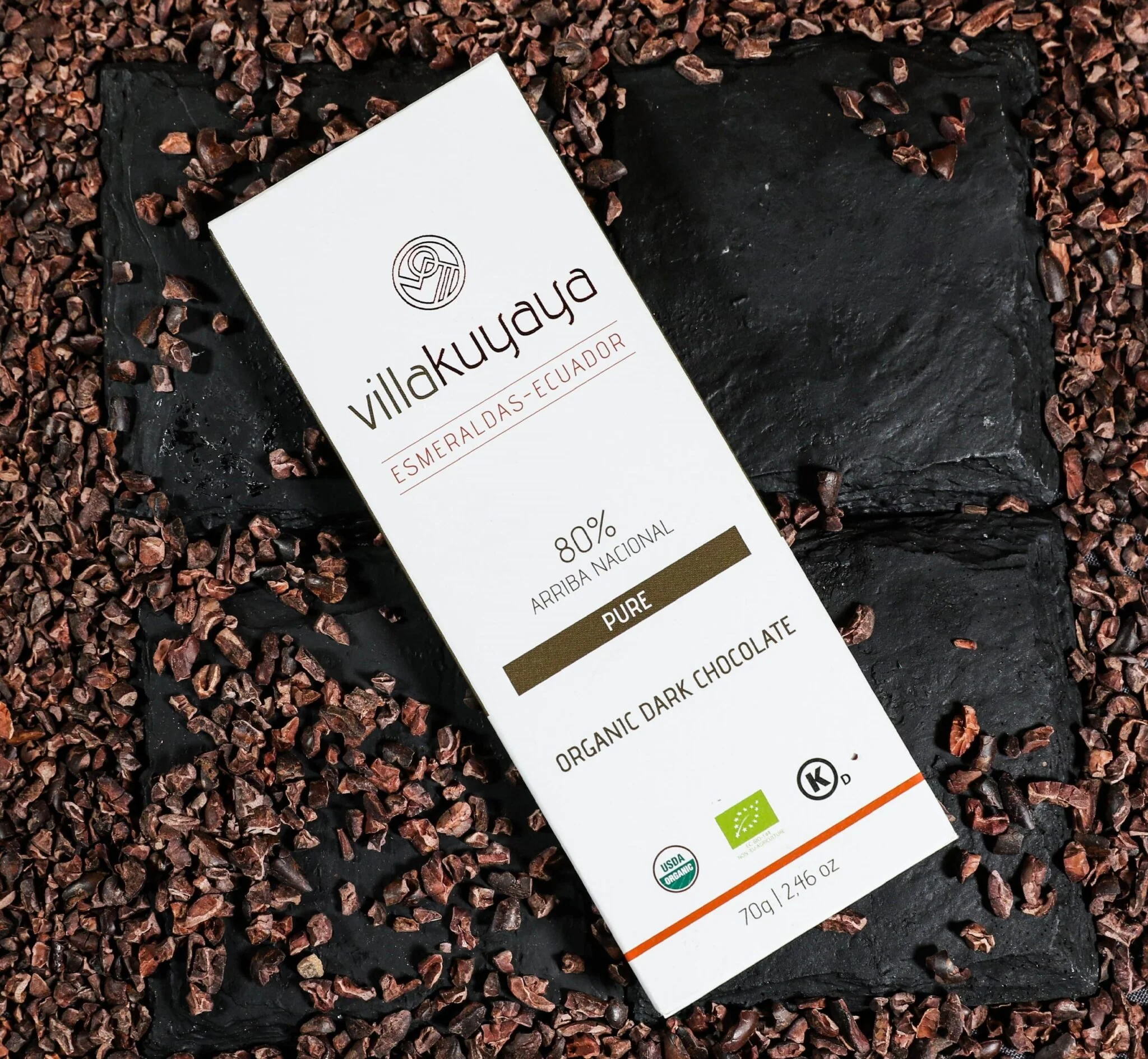Villakuyaya Organic Dark Chocolate SINGLE ORIGIN 80% PURE (10 Pack) - Image 2