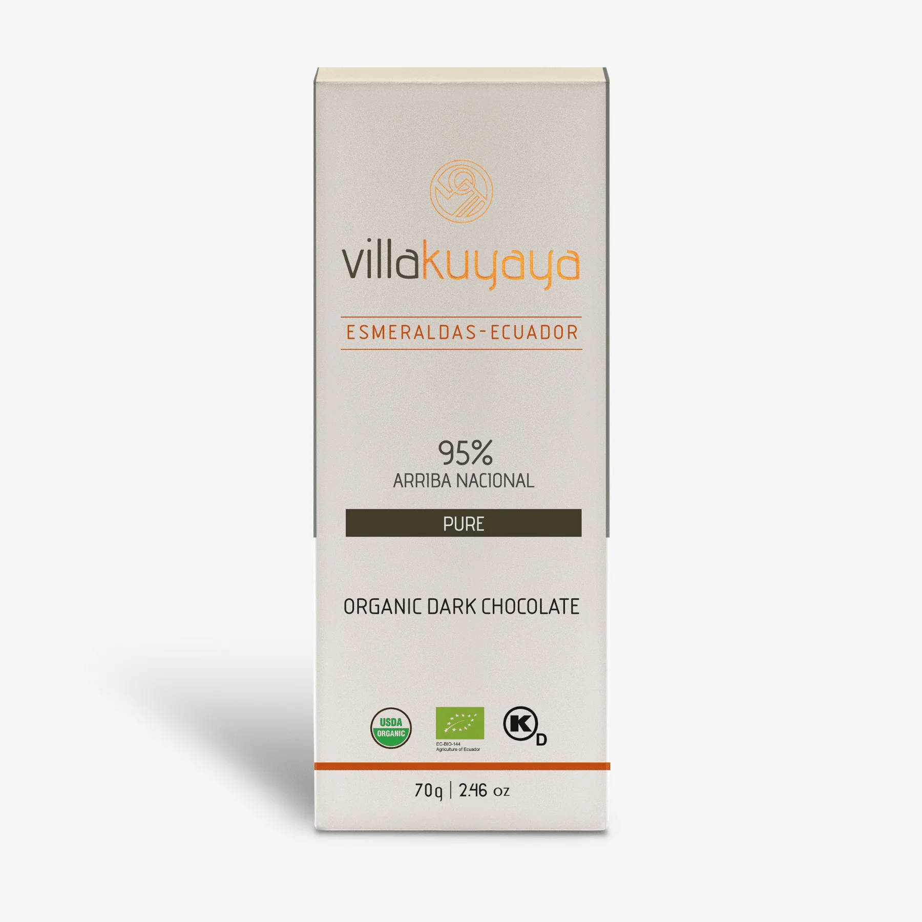 Villakuyaya Organic Dark Chocolate SINGLE ORIGIN 95% PURE (10 Pack)