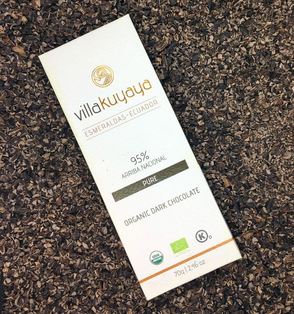 Villakuyaya Organic Dark Chocolate SINGLE ORIGIN 95% PURE (10 Pack) - Image 3