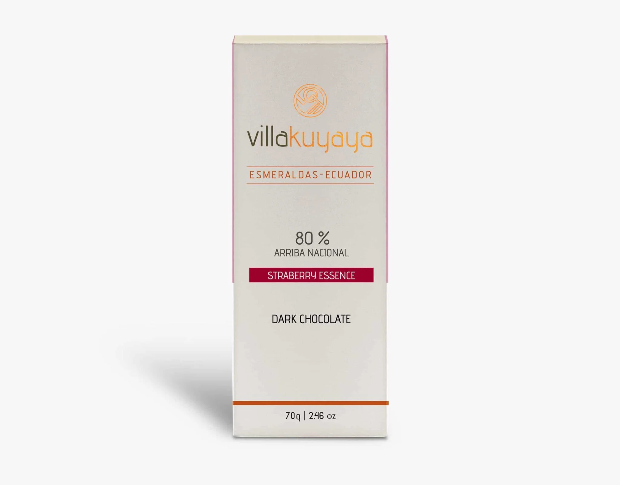 Villakuyaya Organic Dark Chocolate STRAWBERRY ESSENCE 80% (10 Pack)