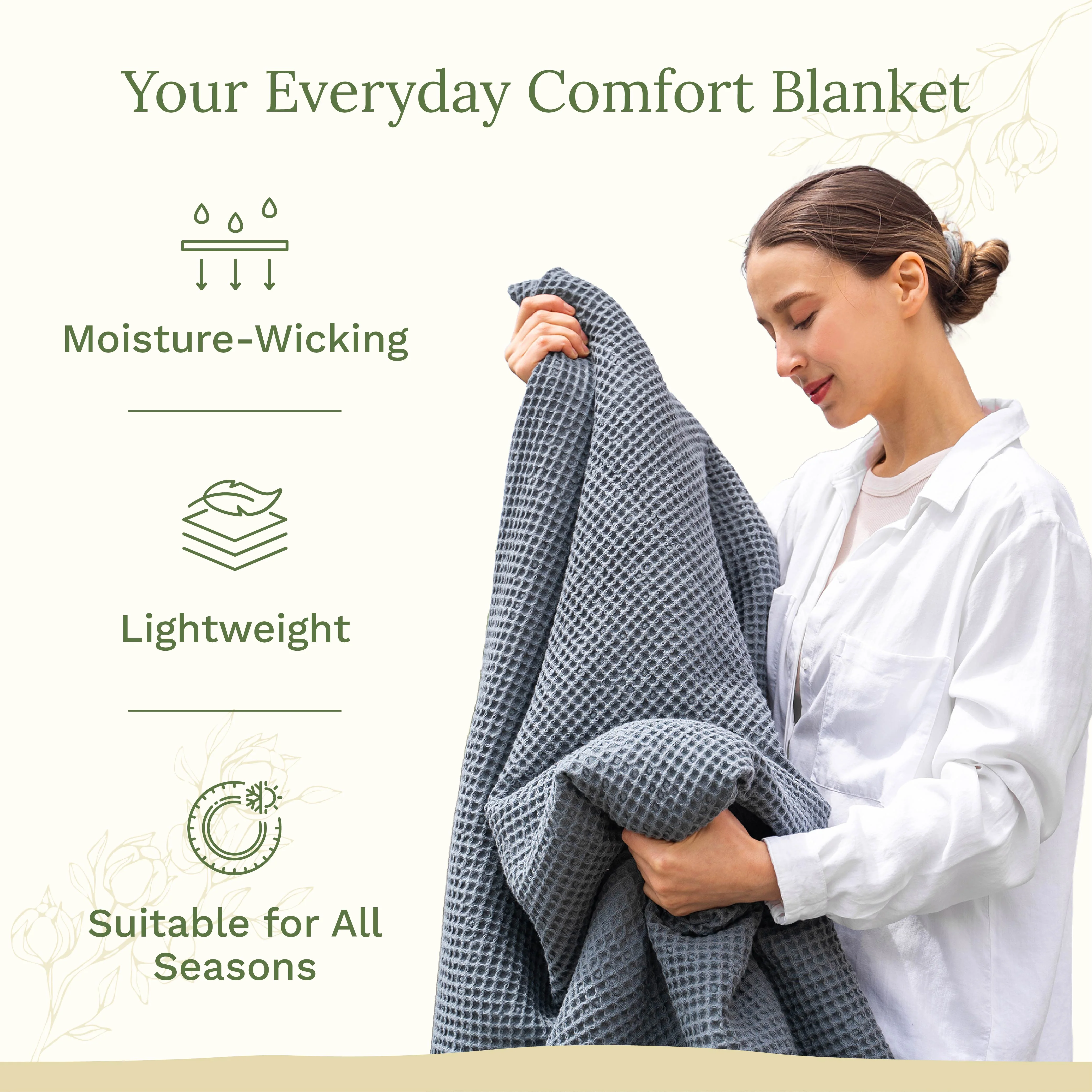 Organic Cotton Mart Waffle Weave Blanket - Image 19