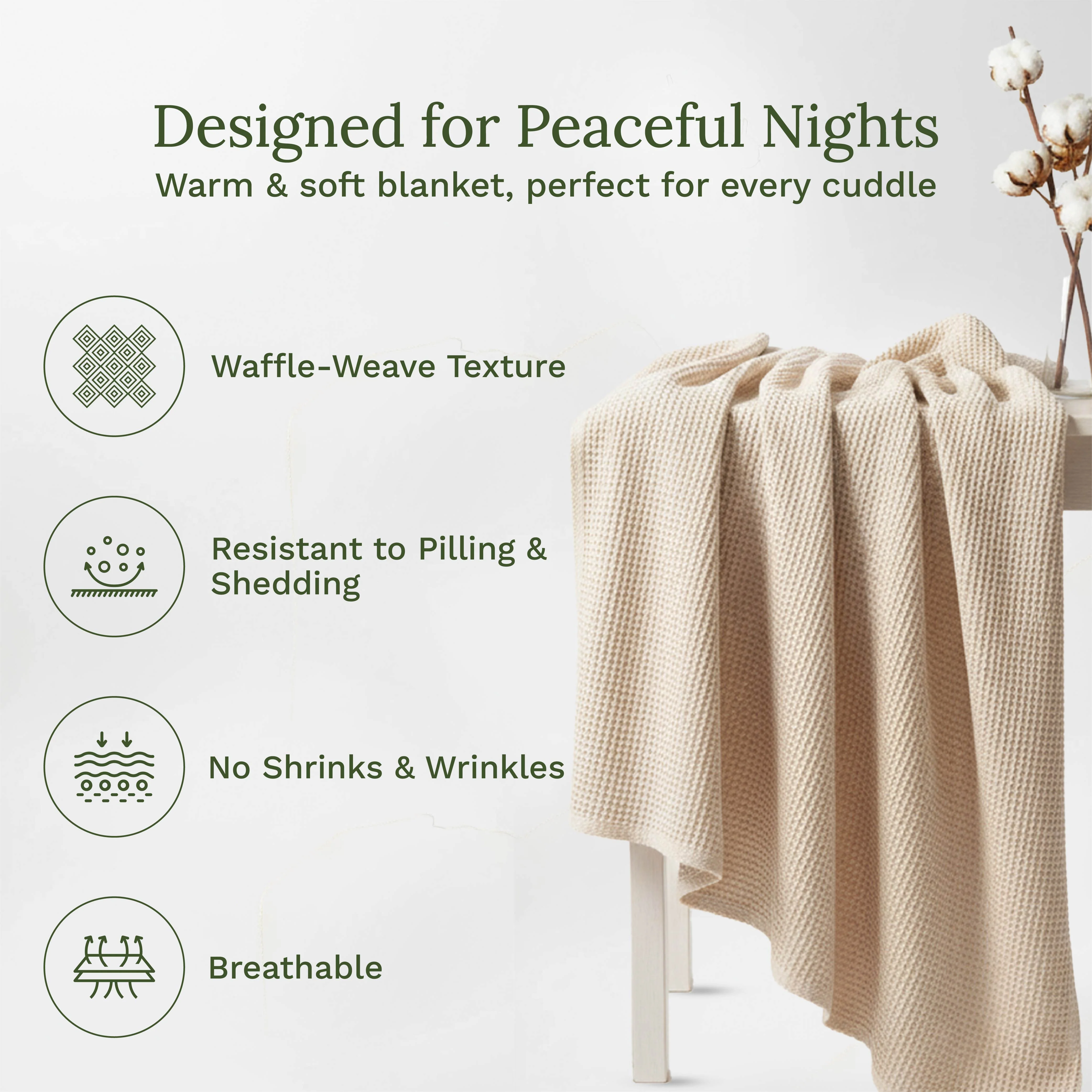 Organic Cotton Mart Waffle Weave Blanket - Image 4