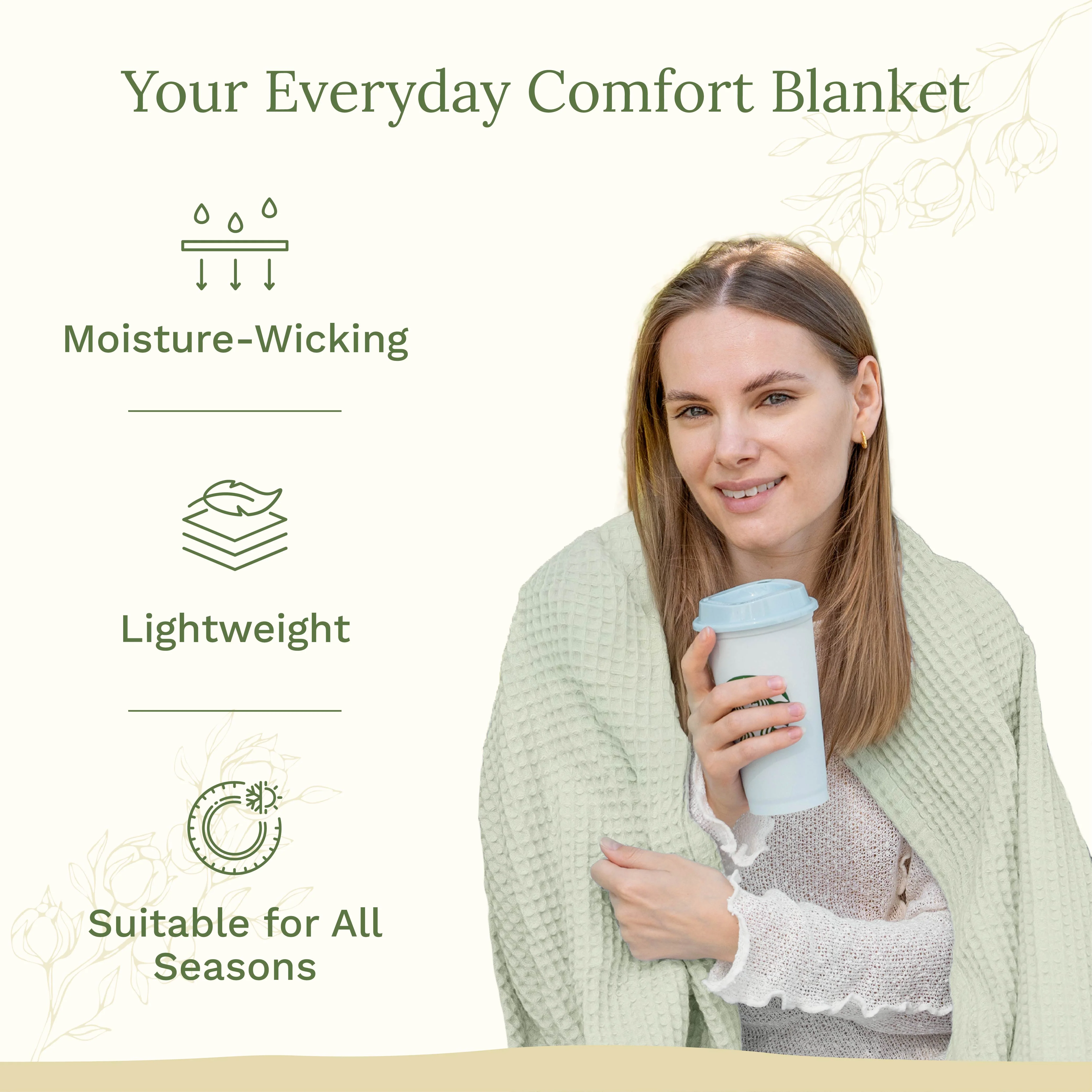 Organic Cotton Mart Waffle Weave Blanket - Image 40