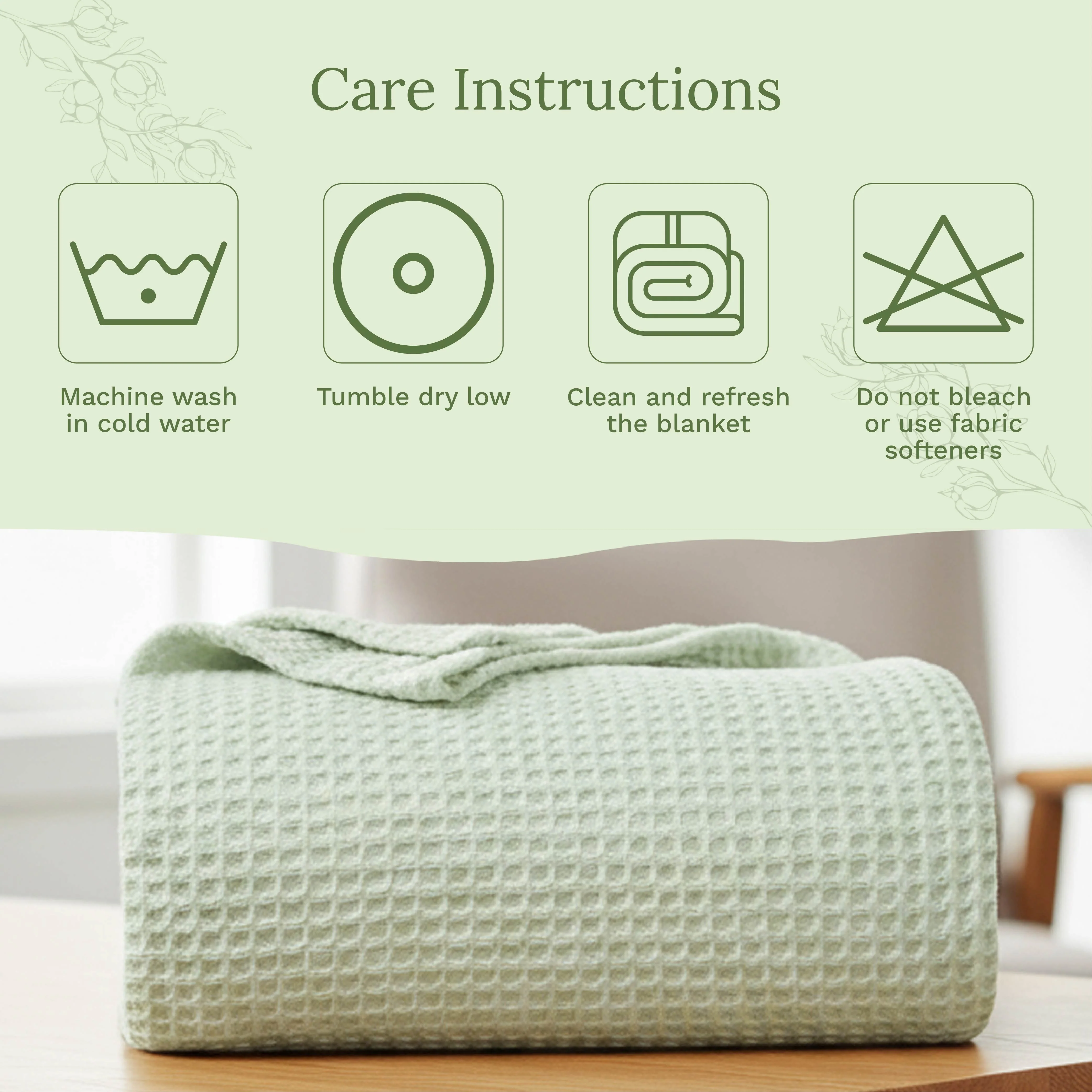 Organic Cotton Mart Waffle Weave Blanket - Image 42