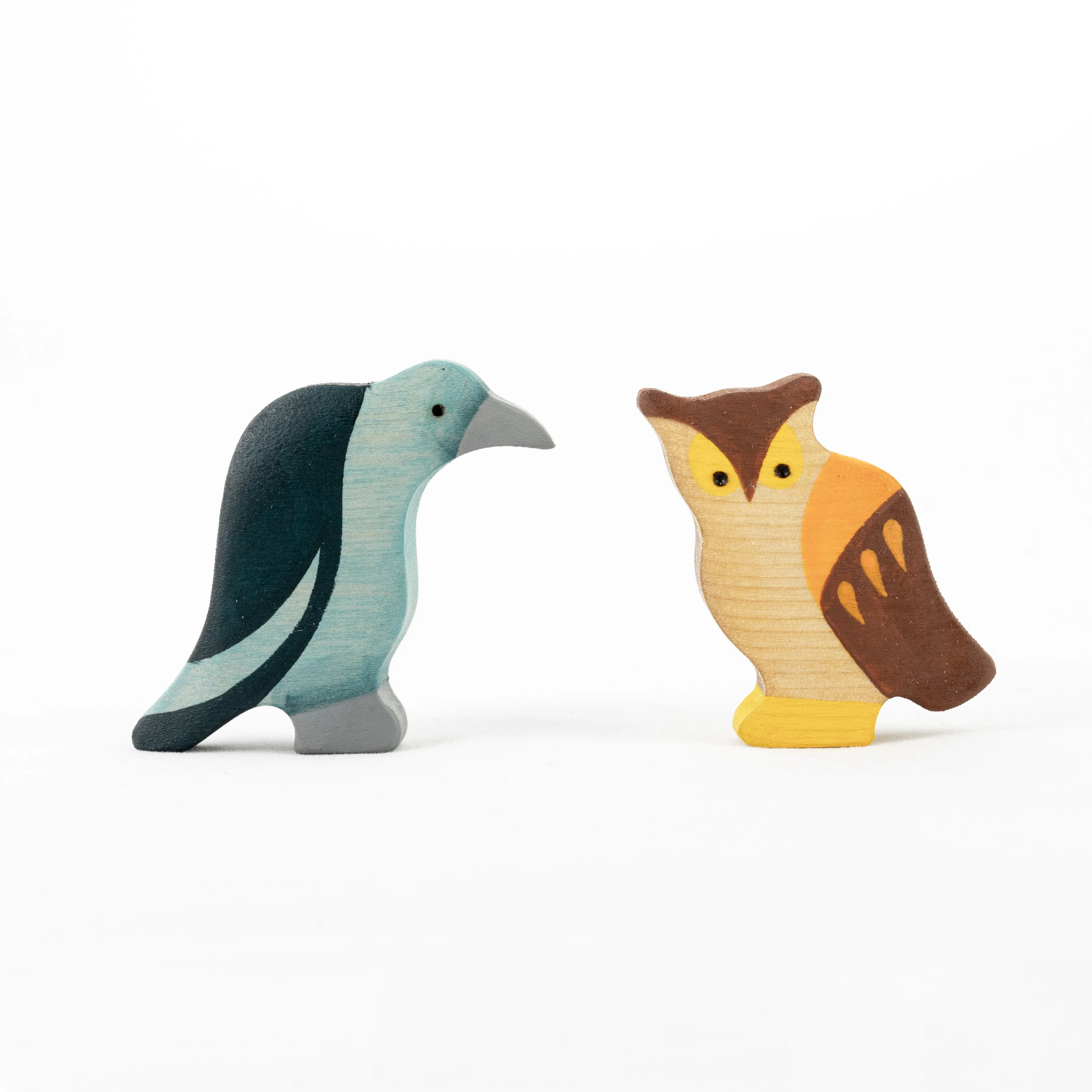 PoppyBabyCo Waldorf Wooden Birds Set painted- 7 pieces - Image 9