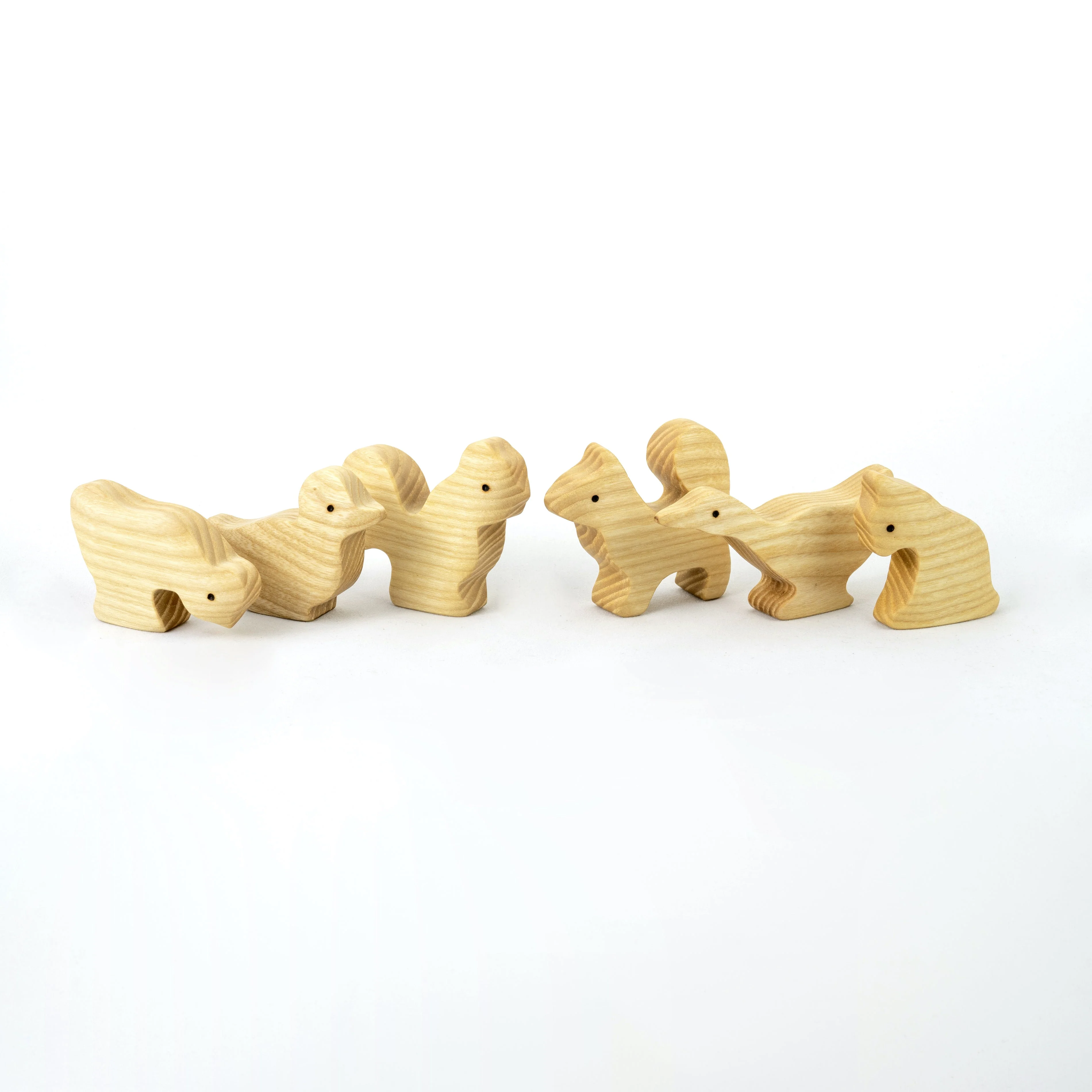 PoppyBabyCo Waldorf Wooden Natural Farm Animals Set - 11 pieces - Image 4