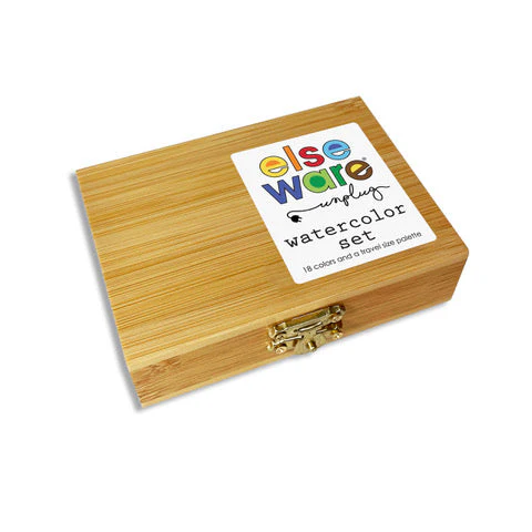 Elseware Unplug Watercolor Essentials Bundle | Bamboo Case, Metallics, & Paper Pad - Image 4